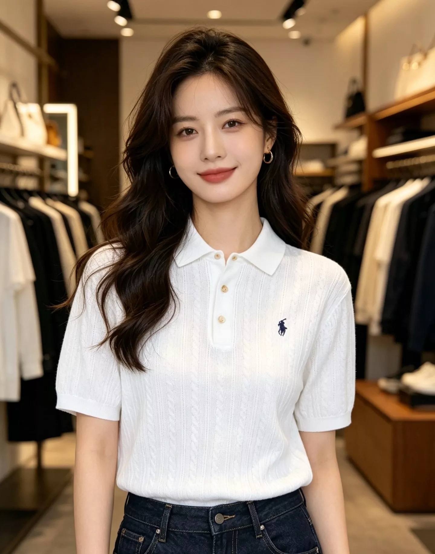 랄프로렌 케이블 니트 반소매 폴로 셔츠 상세 이미지 19