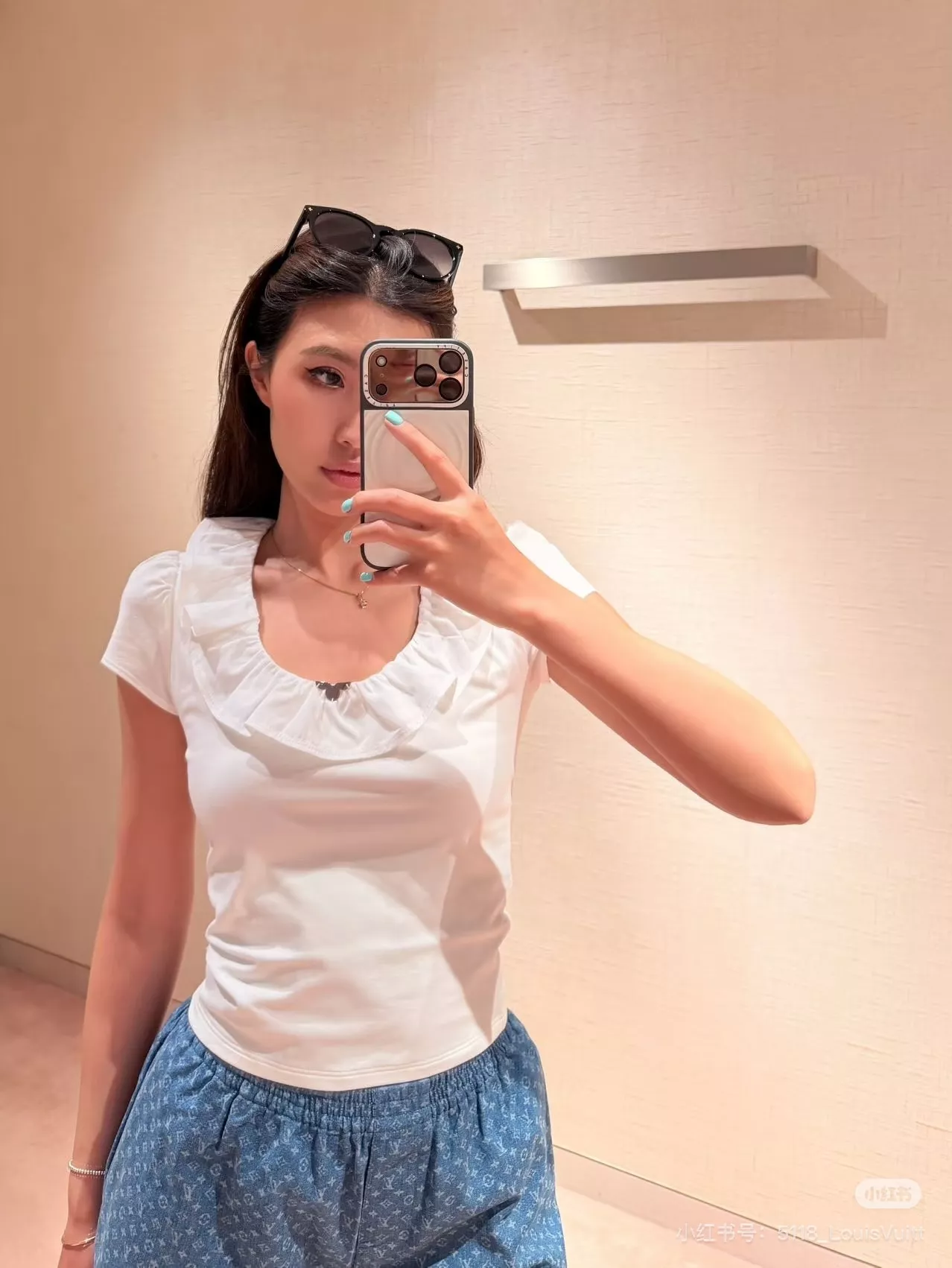 루이비통 모노그램 워싱 데님 밴딩 쇼트 팬츠 상세 이미지 19