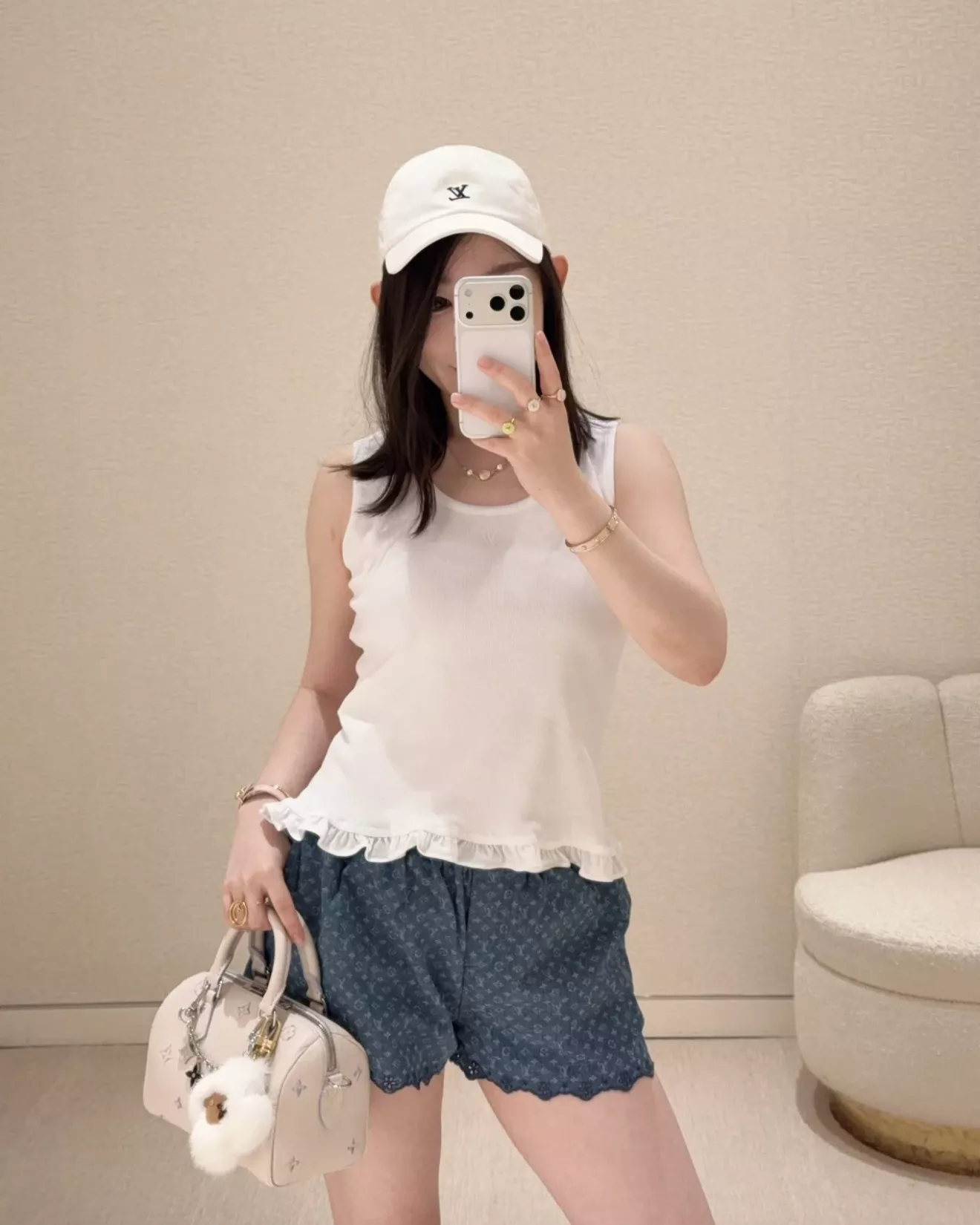 루이비통 모노그램 워싱 데님 밴딩 쇼트 팬츠 상세 이미지 42