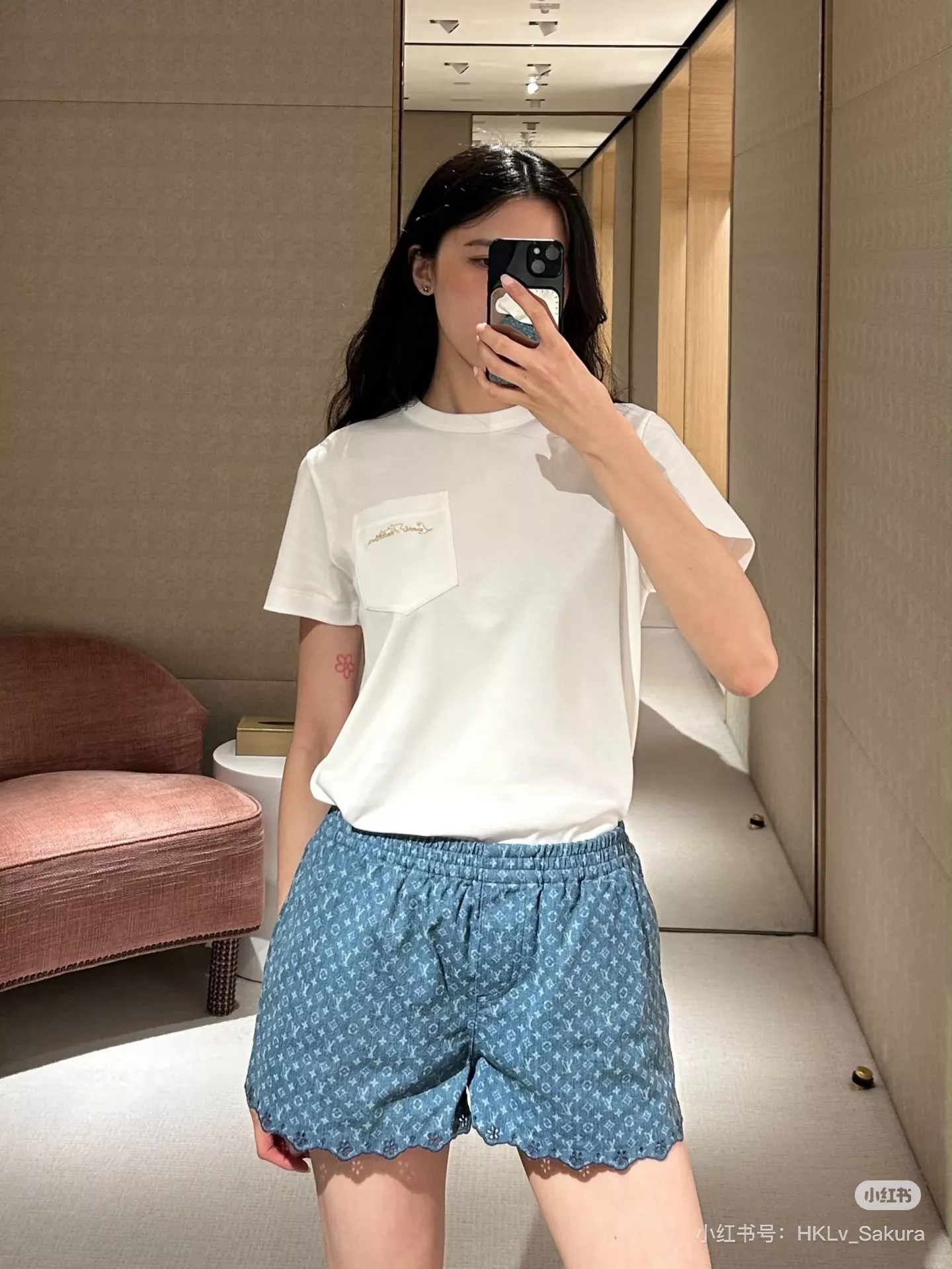 루이비통 모노그램 워싱 데님 밴딩 쇼트 팬츠 상세 이미지 47