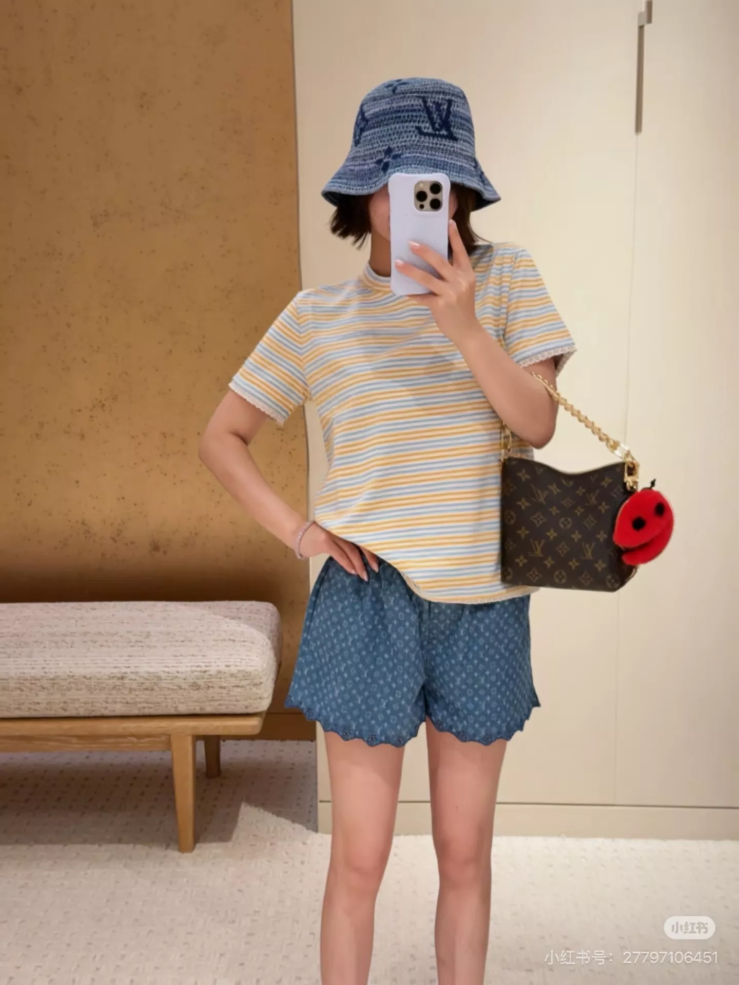 루이비통 모노그램 워싱 데님 밴딩 쇼트 팬츠 상세 이미지 36