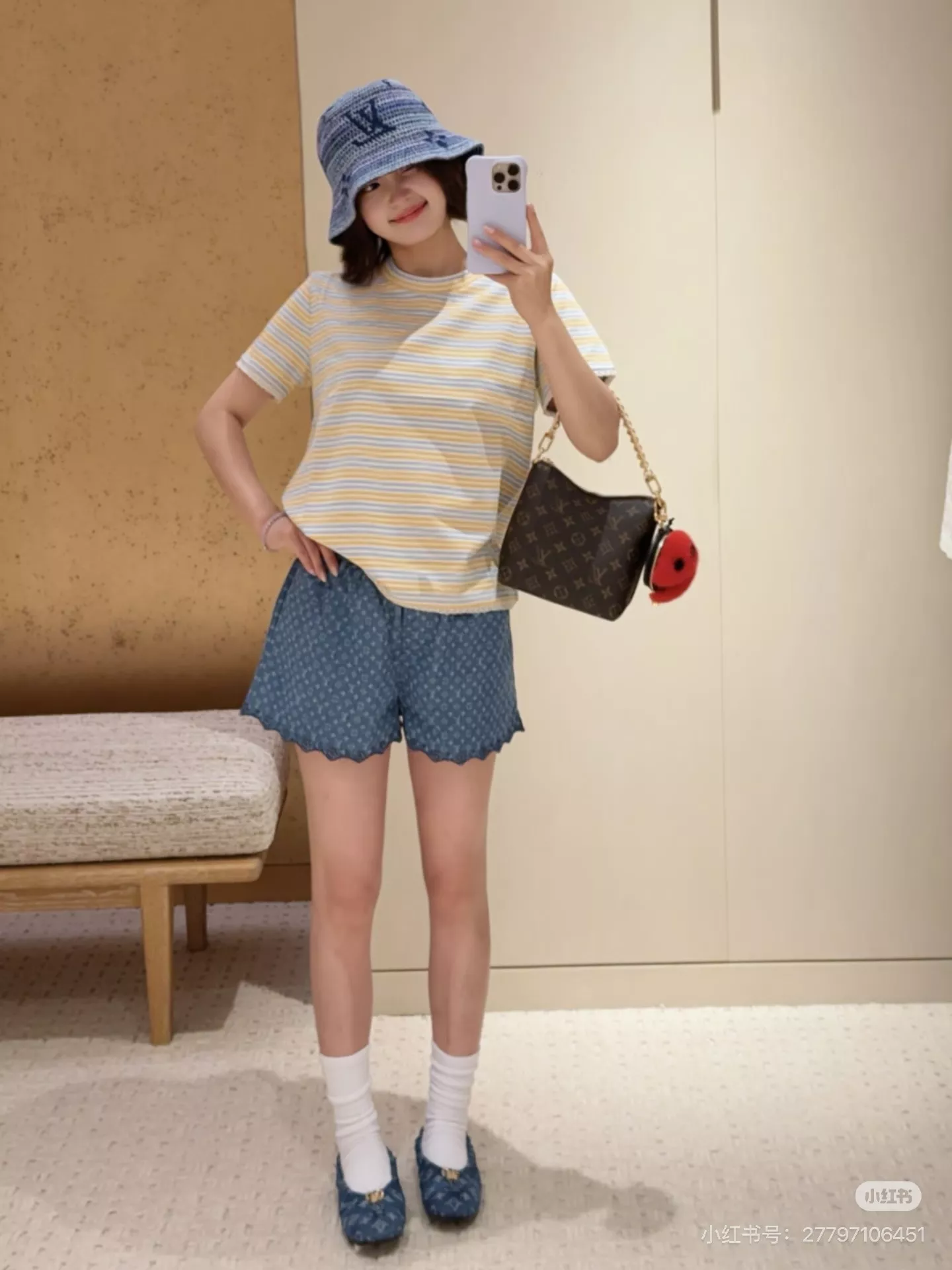 루이비통 모노그램 워싱 데님 밴딩 쇼트 팬츠 상세 이미지 34