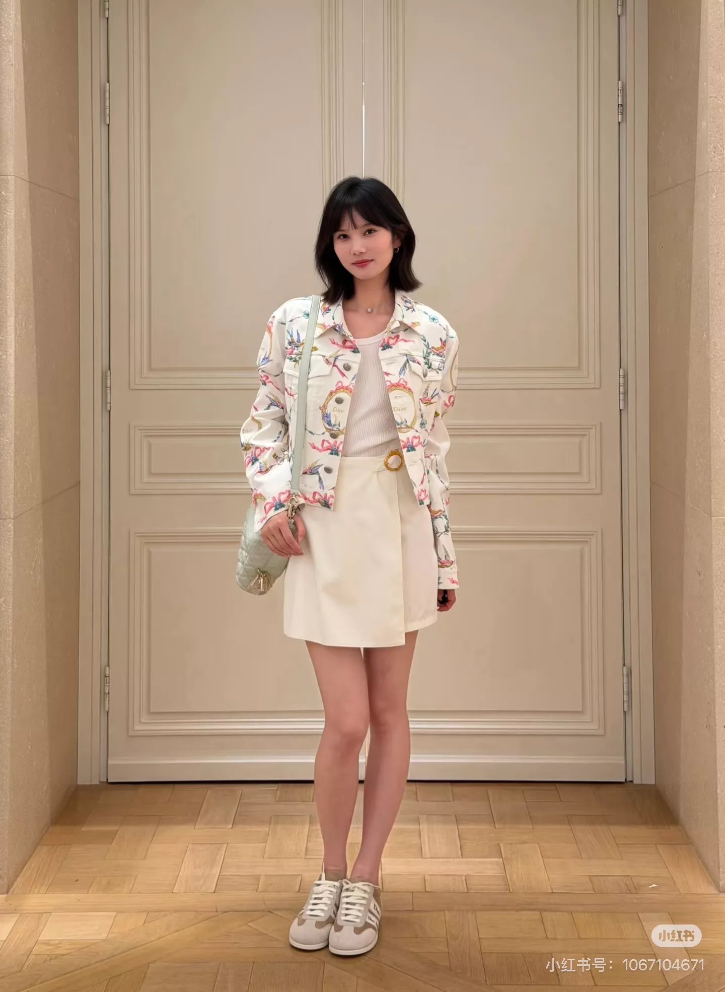 디올 플라워 버드 리본 프린트 크롭 데님 재킷 상세 이미지 22