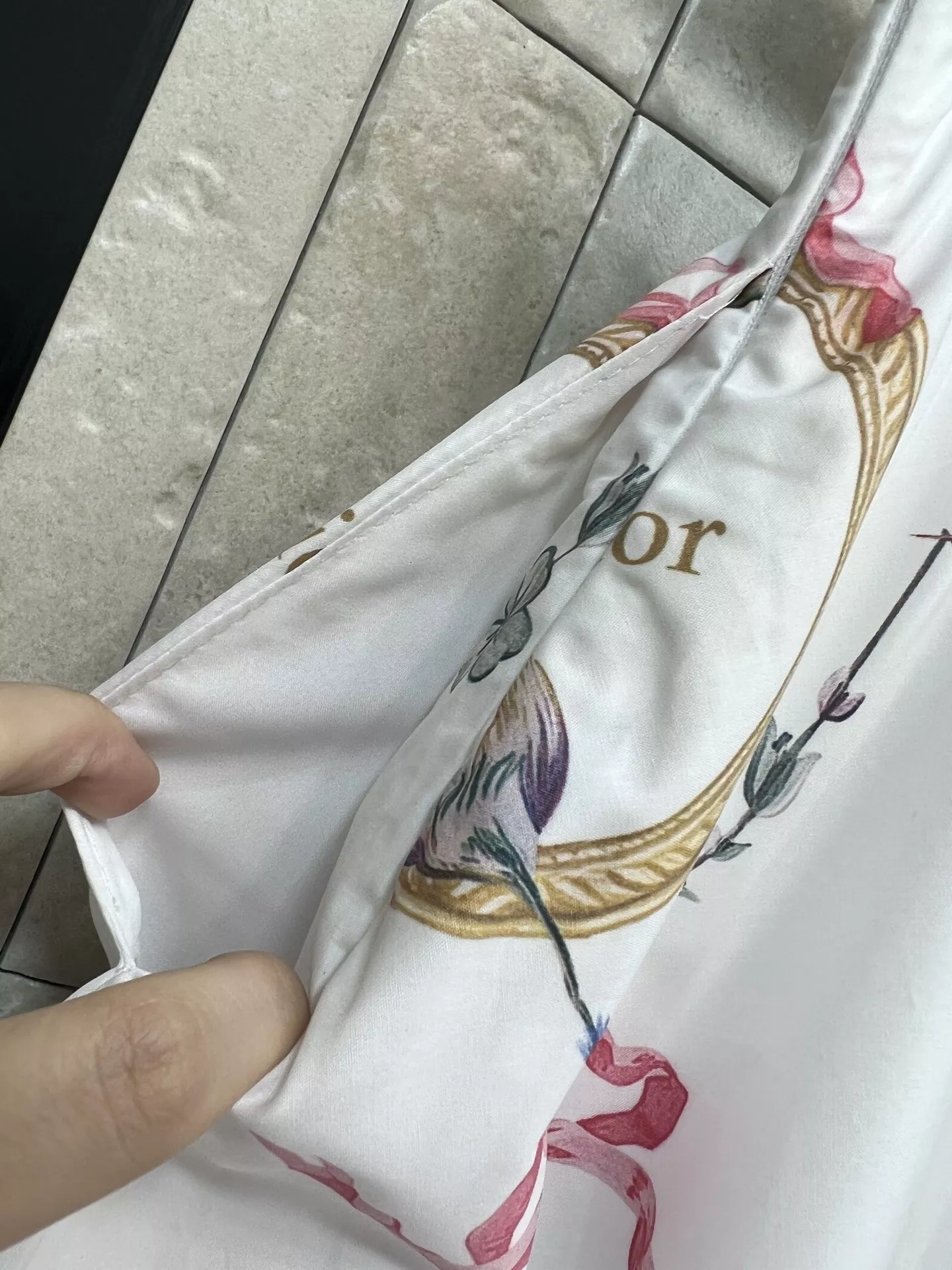 디올 빈티지 허밍버드 프린트 하이웨이스트 A라인 롱 스커트 상세 이미지 4