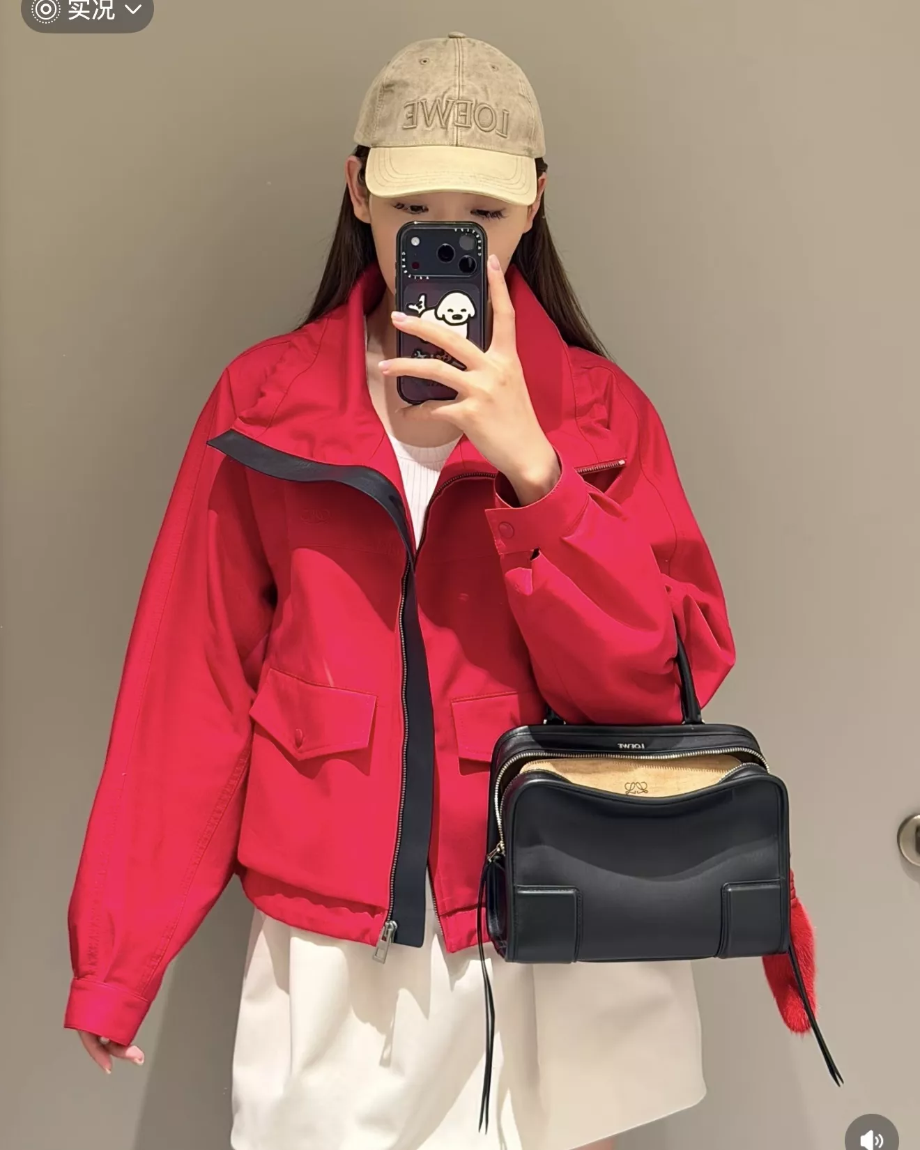 로에베 스탠드칼라 드로스트링 크롭 집업 재킷 상세 이미지 47
