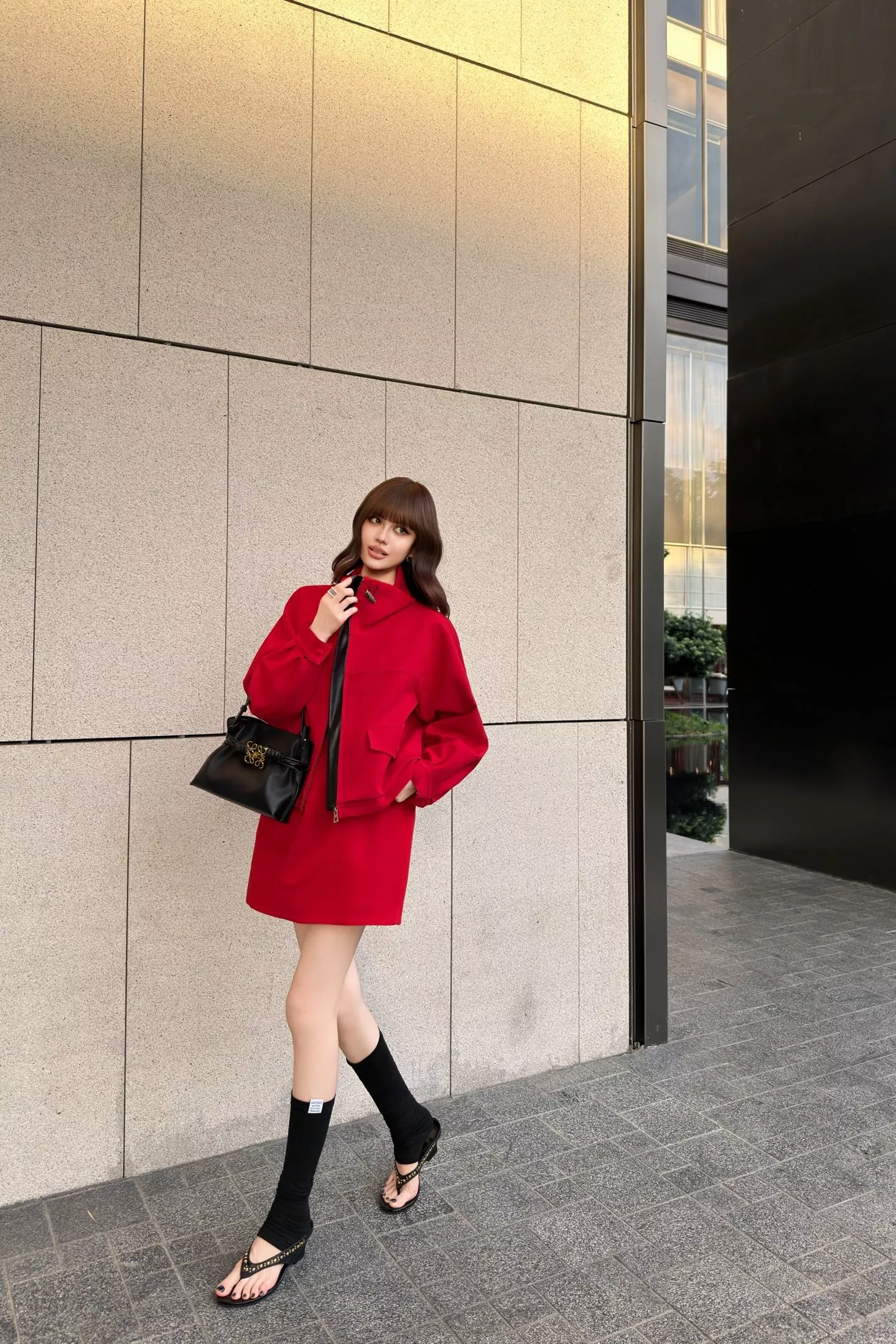 로에베 스탠드칼라 드로스트링 크롭 집업 재킷 상세 이미지 71