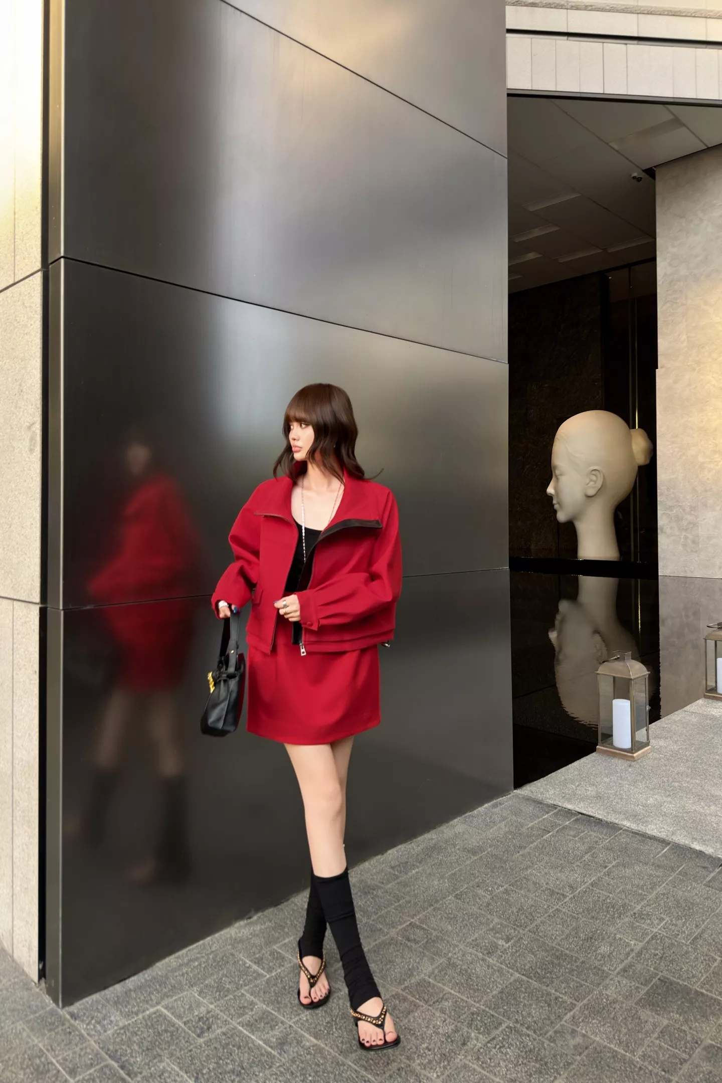 로에베 스탠드칼라 드로스트링 크롭 집업 재킷 상세 이미지 67
