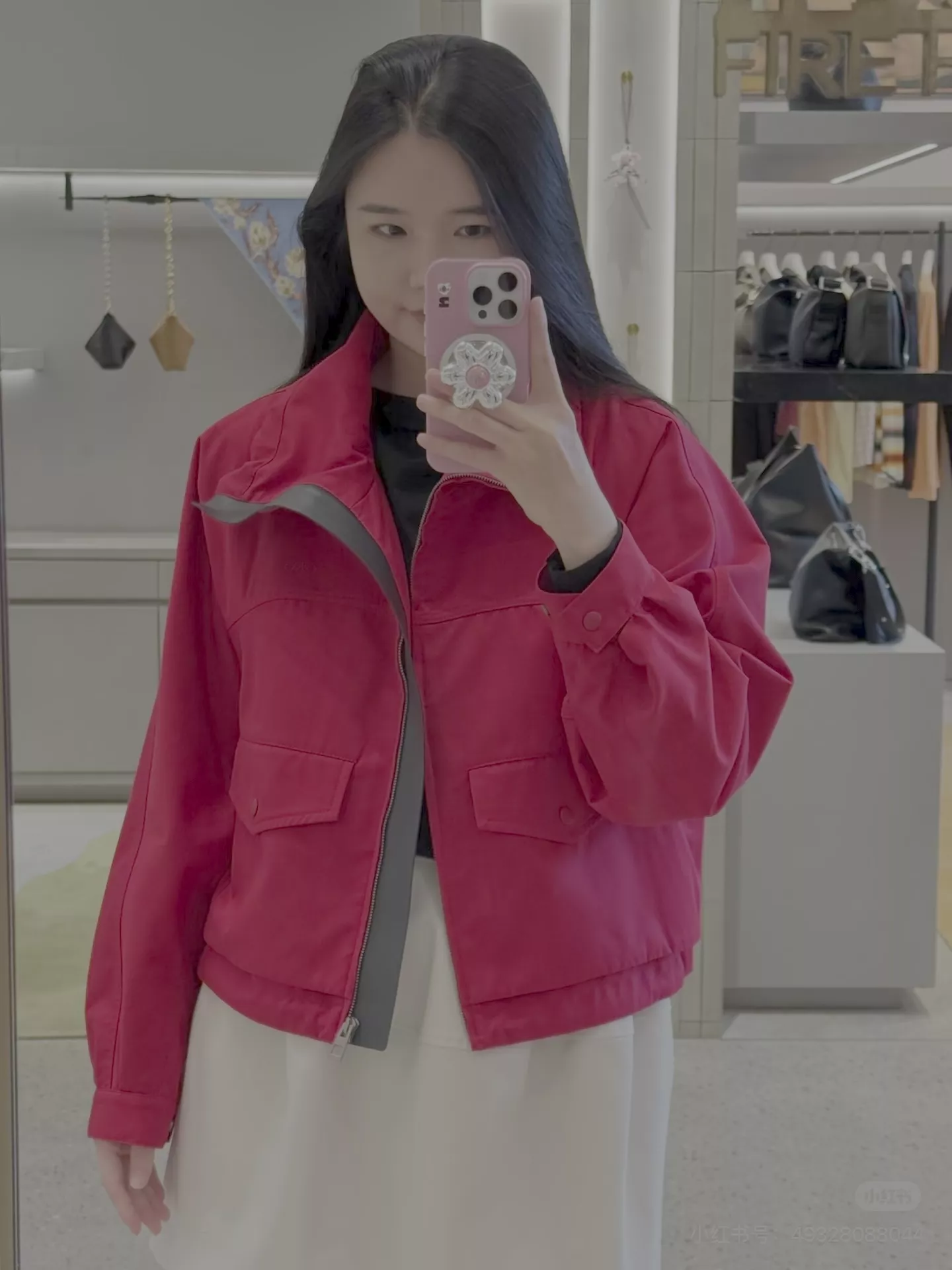 로에베 스탠드칼라 드로스트링 크롭 집업 재킷 상세 이미지 61