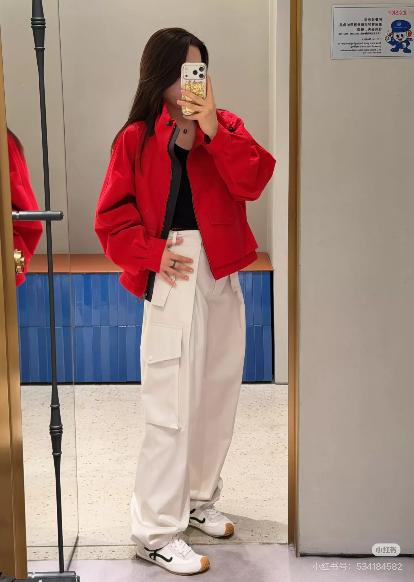 로에베 스탠드칼라 드로스트링 크롭 집업 재킷 상세 이미지 17
