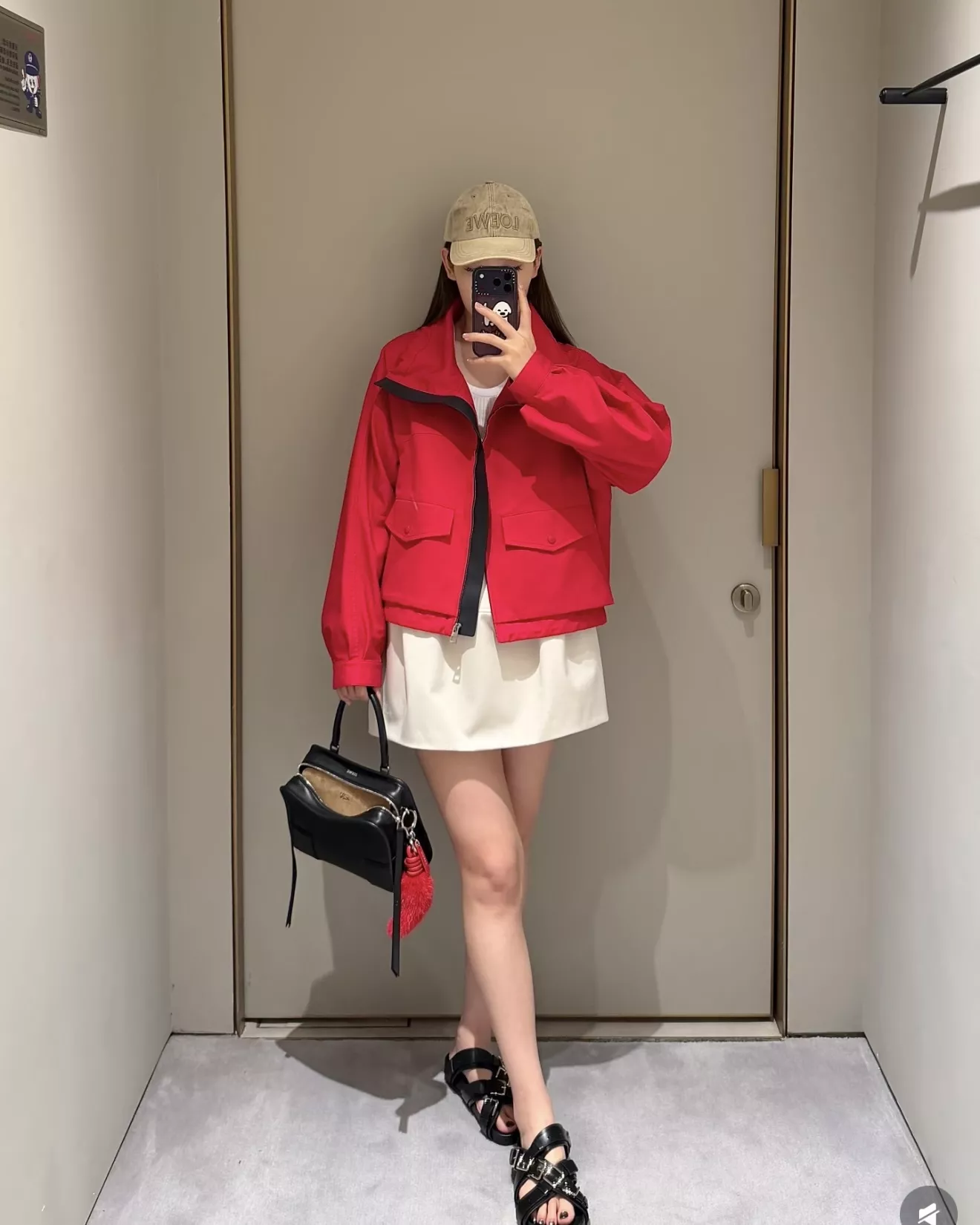 로에베 스탠드칼라 드로스트링 크롭 집업 재킷 상세 이미지 45