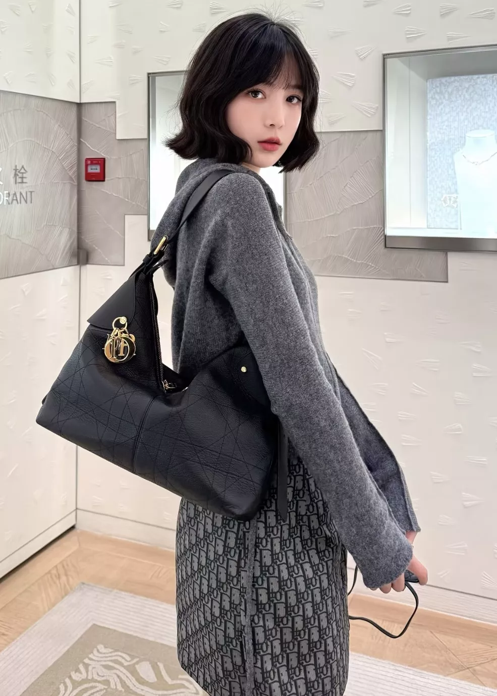 디올 오블리크 자카드 랩 스타일 큐롯 미니 스커트 상세 이미지 23