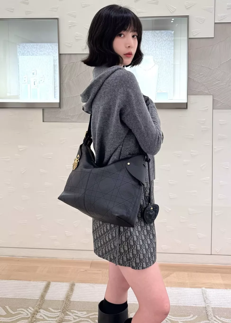 디올 오블리크 자카드 랩 스타일 큐롯 미니 스커트 상세 이미지 25