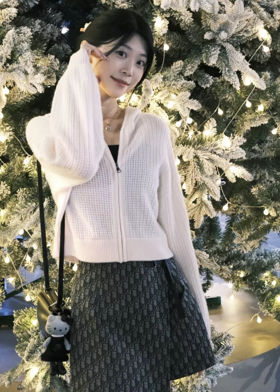 디올 오블리크 자카드 랩 스타일 큐롯 미니 스커트 상세 이미지 26
