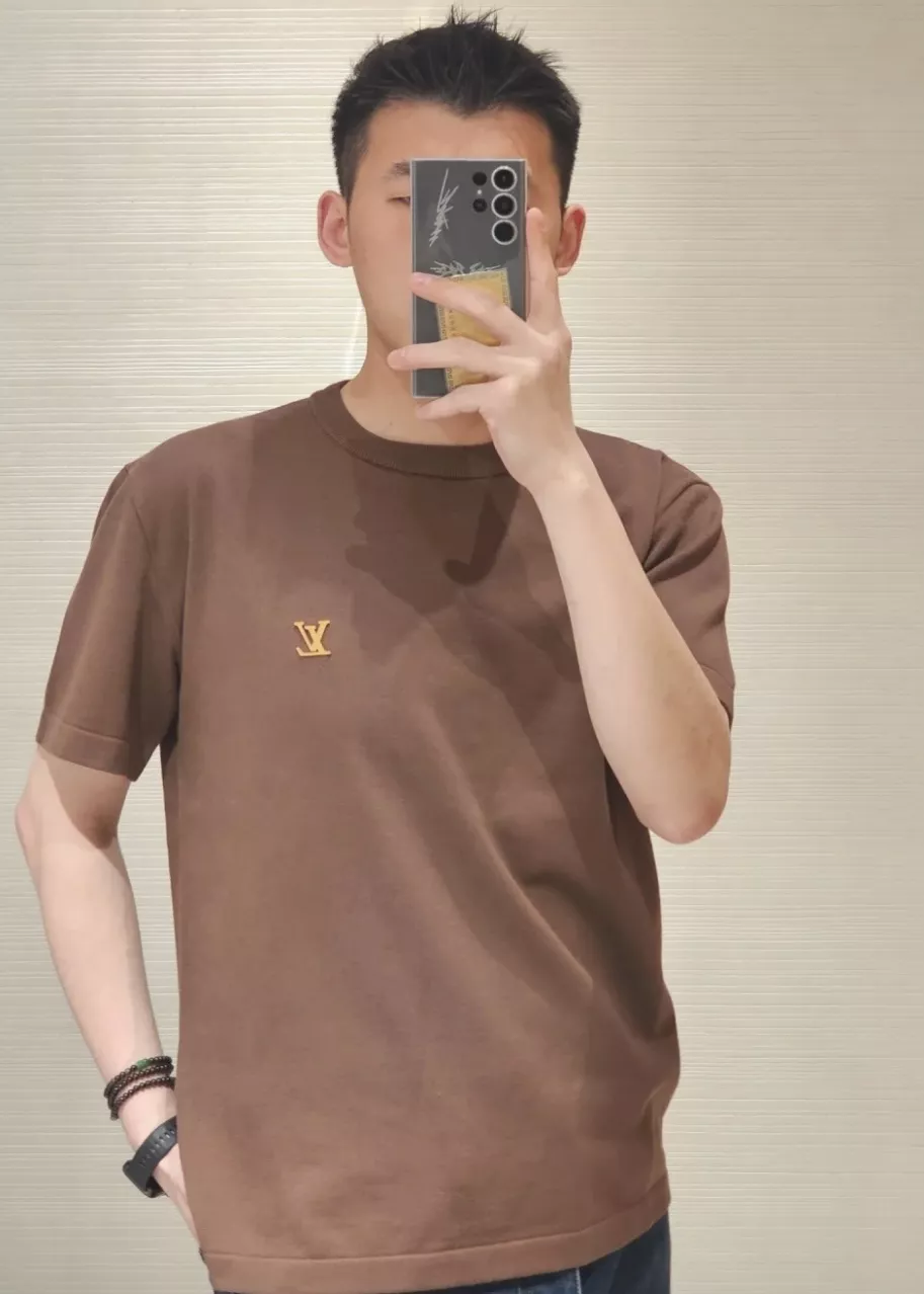 루이비통 코튼 니트 가죽 패치 반소매 니트 상세 이미지 24
