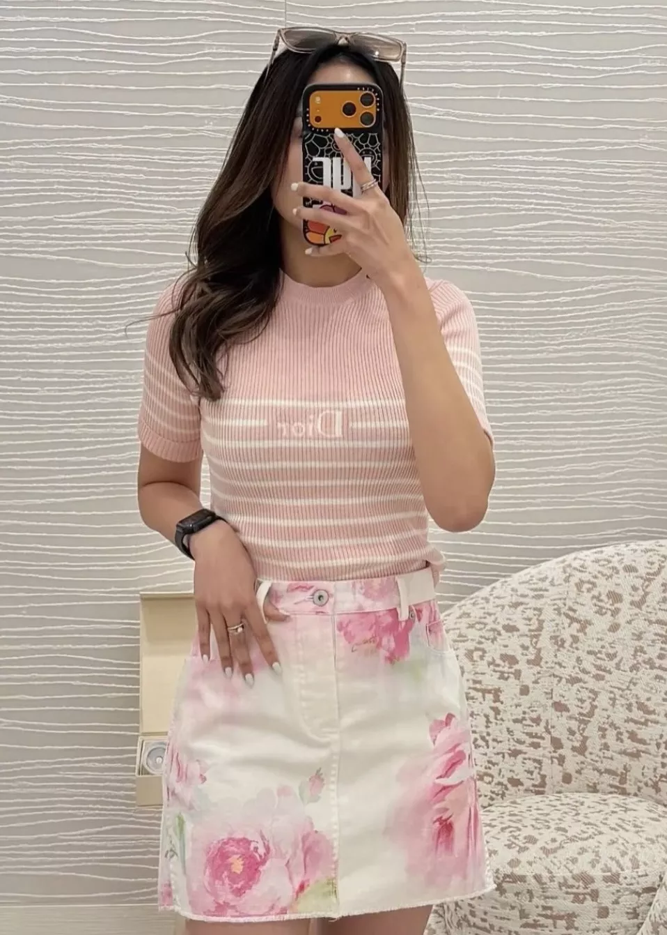 디올 스트라이프 인타르시아 슬림핏 반소매 니트 상세 이미지 28