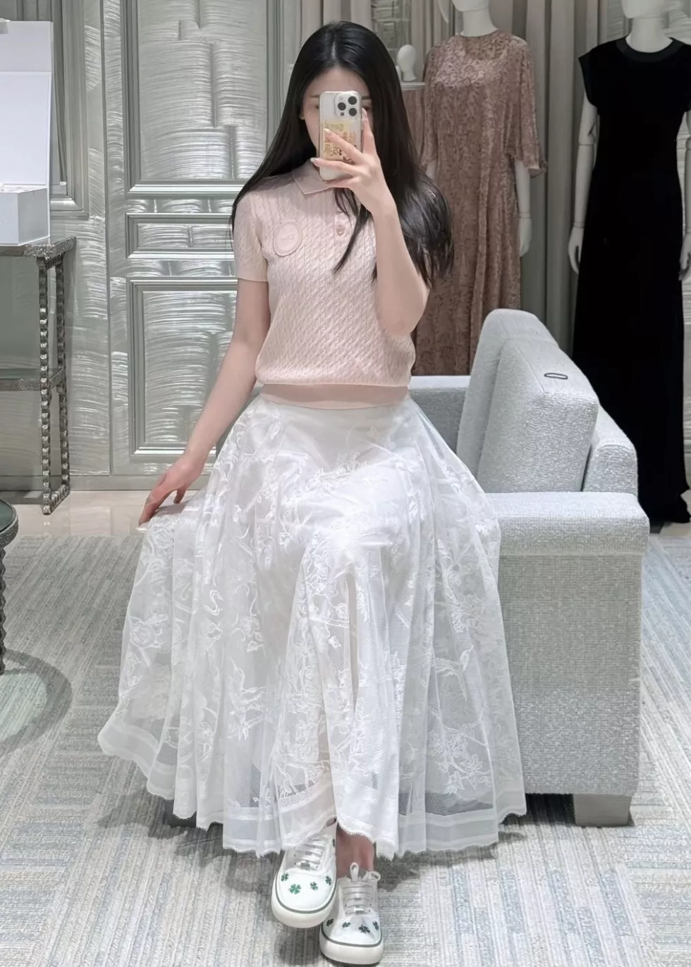 디올 꽈배기 폴로 칼라 반소매 니트 상세 이미지 21