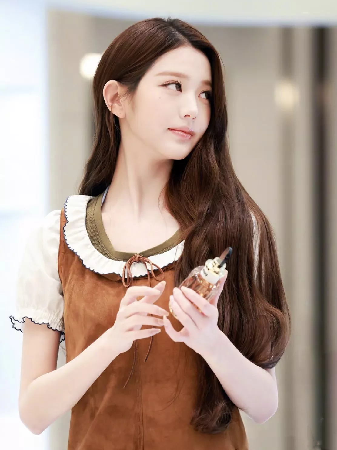 미우미우 이탈리아 양모 무드 머메이드 민소매 원피스 상세 이미지 15