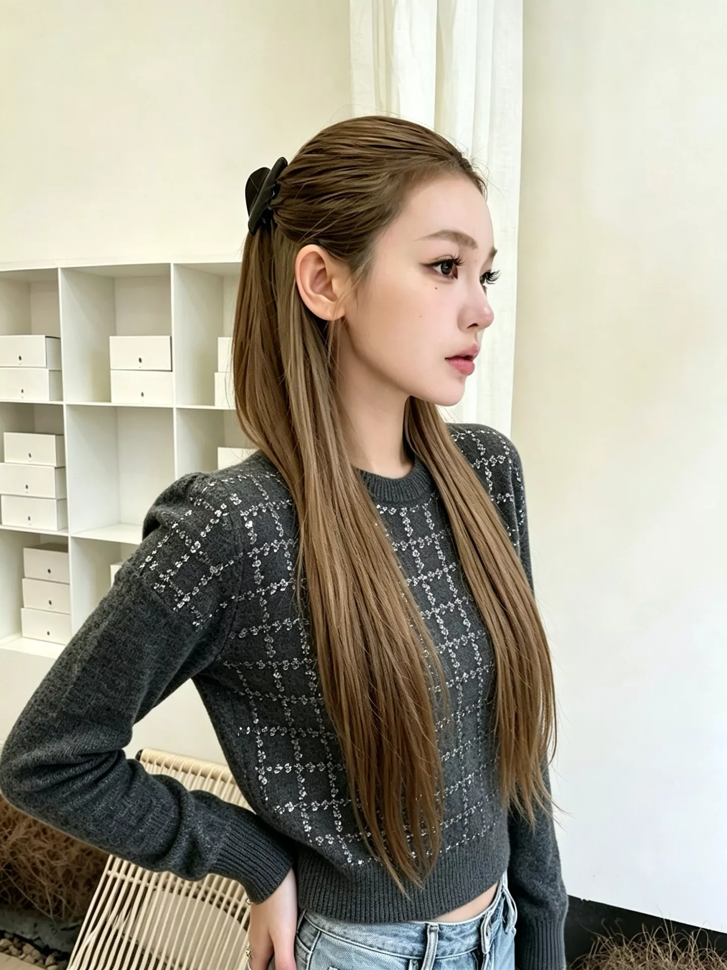 브루넬로쿠치넬리 스팽글 포인트 울 라운드넥 풀오버 니트 상세 이미지 18
