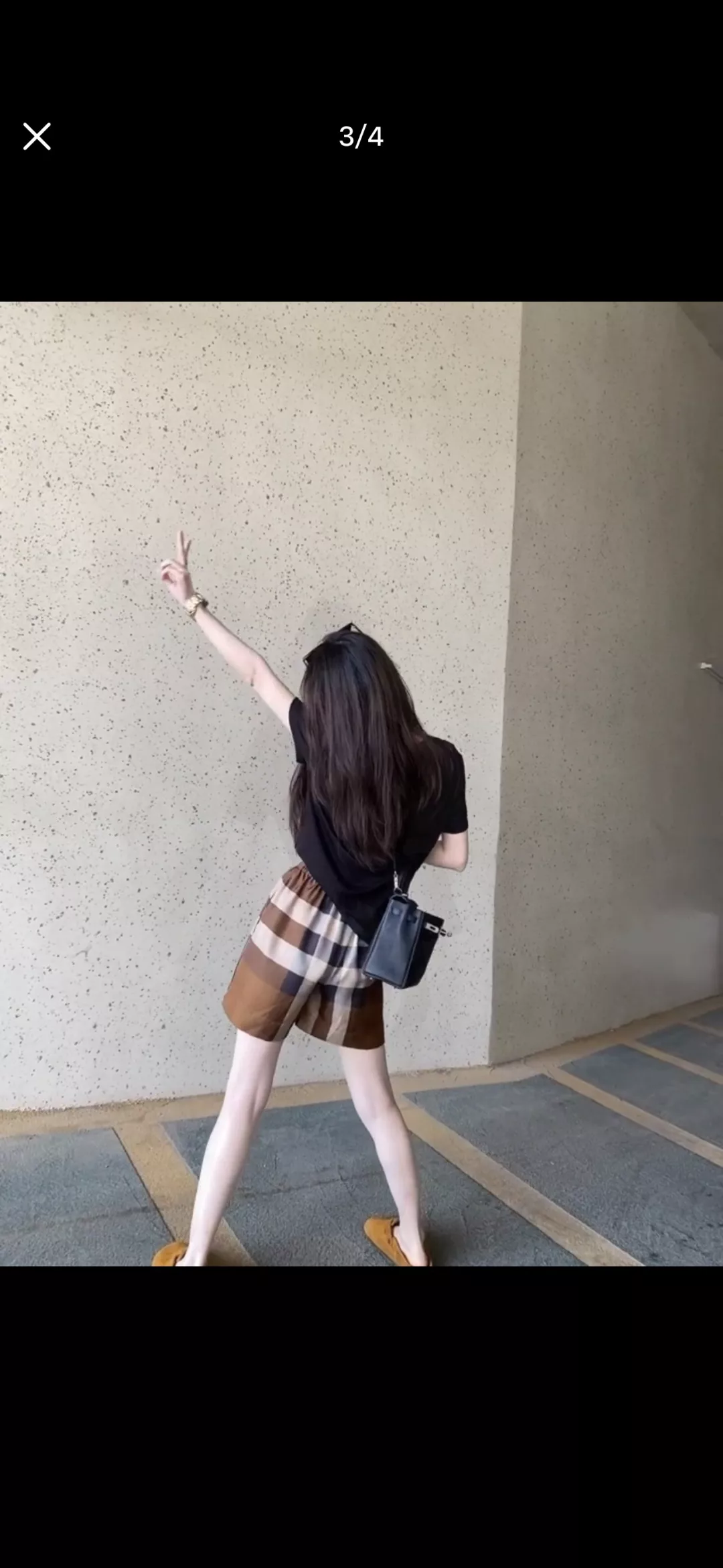 버버리 체크 패턴 밴딩 와이드 하프 팬츠 상세 이미지 14