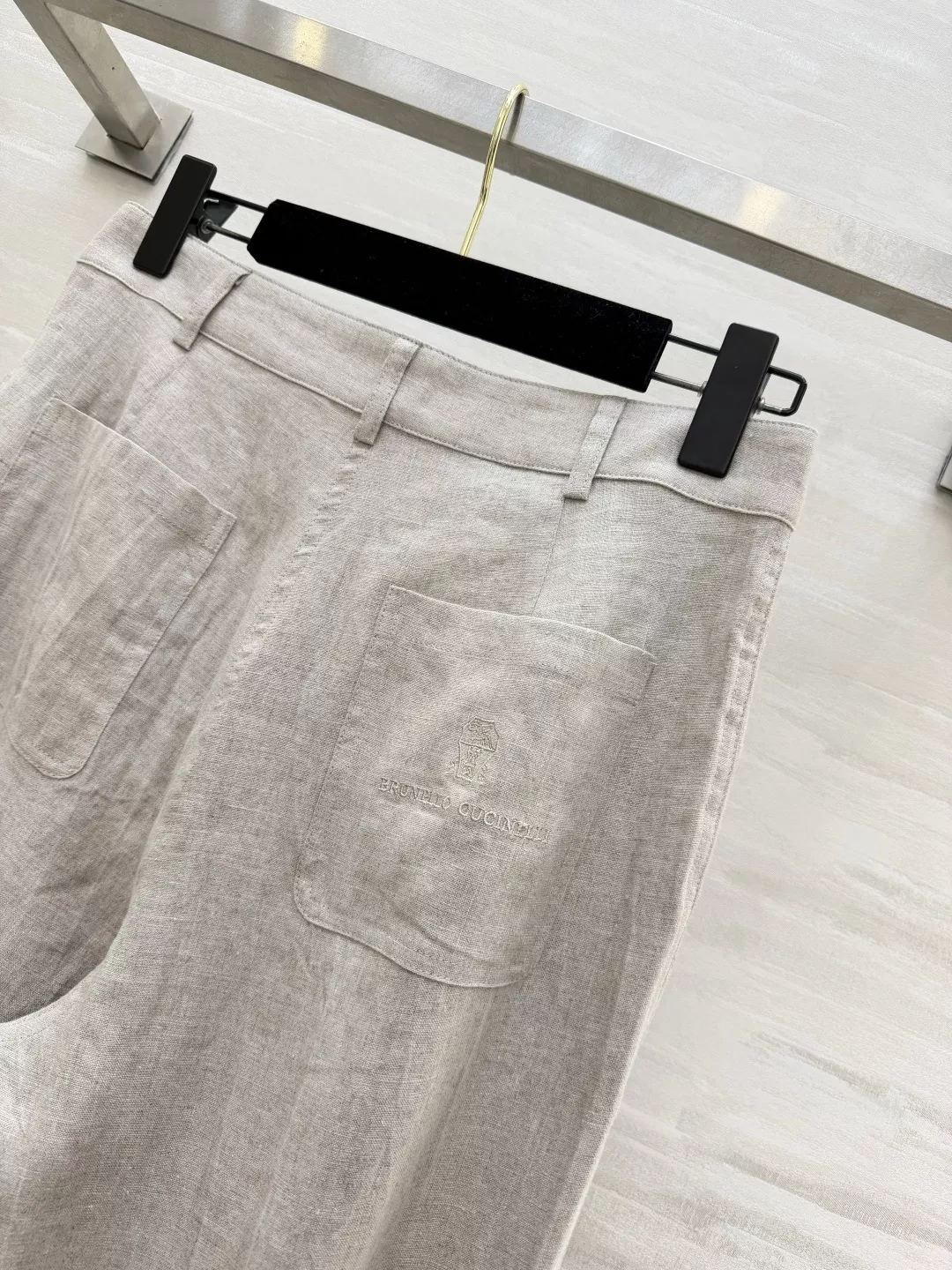 브루넬로쿠치넬리 더블 플리츠 하이웨이스트 린넨 와이드 슬랙스 상세 이미지 7
