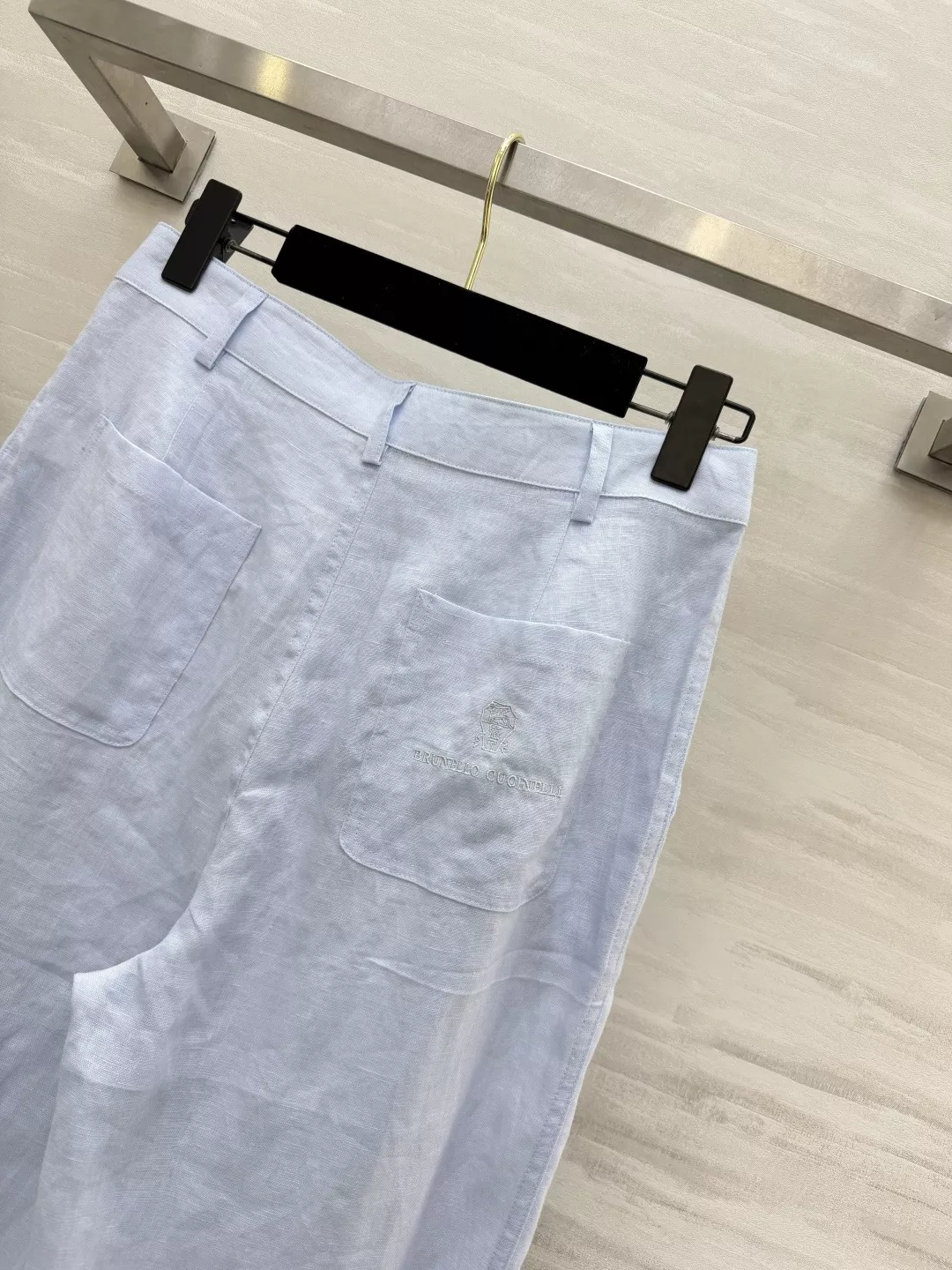브루넬로쿠치넬리 리넨 더블 플리츠 하이웨이스트 와이드 슬랙스 상세 이미지 2