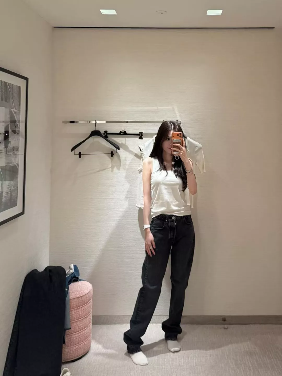 샤넬 슬림핏 스키니 데님 팬츠 상세 이미지 29