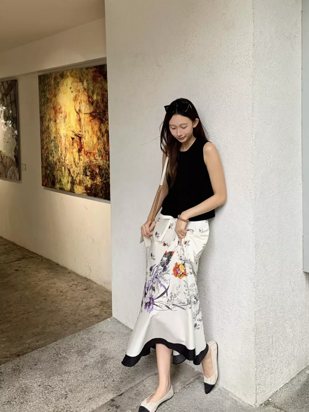 디올 빈티지 플라워 프린트 A라인 롱 스커트 상세 이미지 15