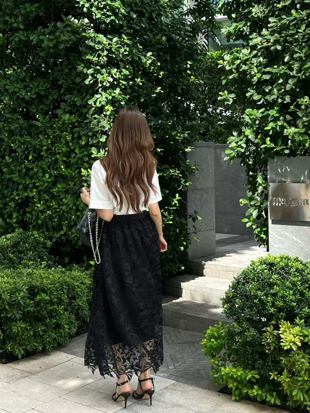 디올 버터플라이 레이스 플레어 롱 스커트 상세 이미지 16