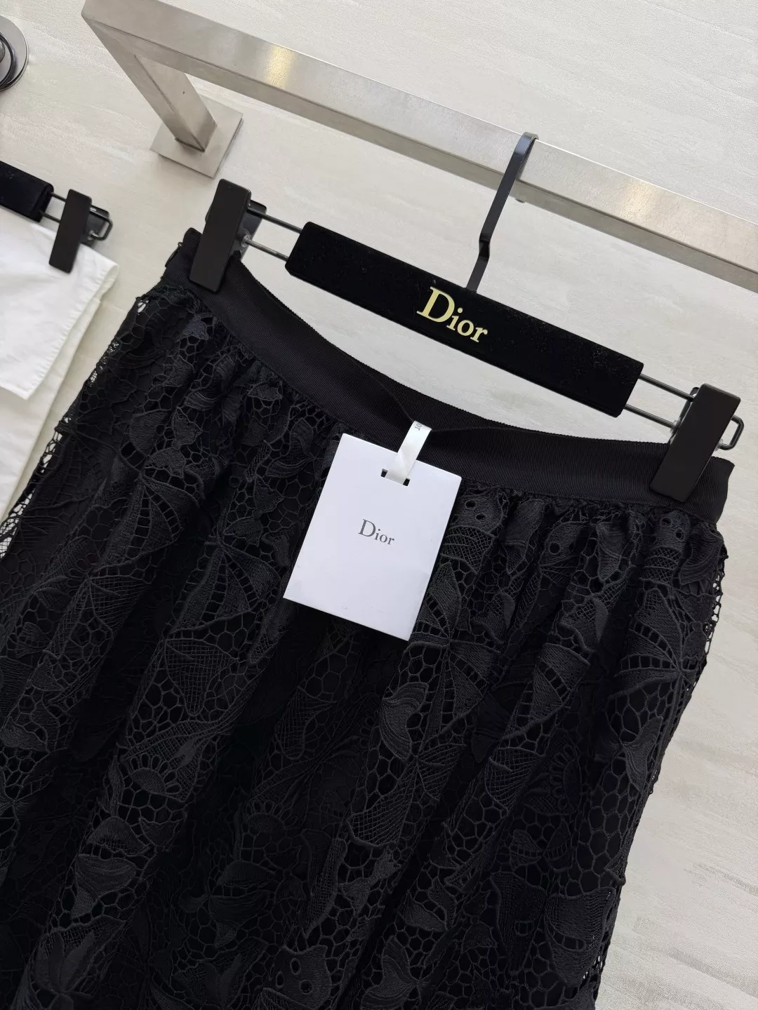디올 버터플라이 레이스 플레어 롱 스커트 상세 이미지 6