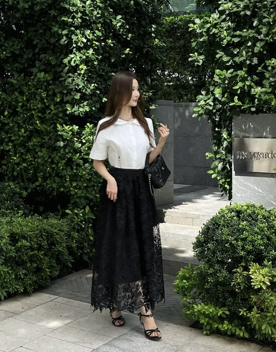 디올 버터플라이 레이스 플레어 롱 스커트 상세 이미지 13
