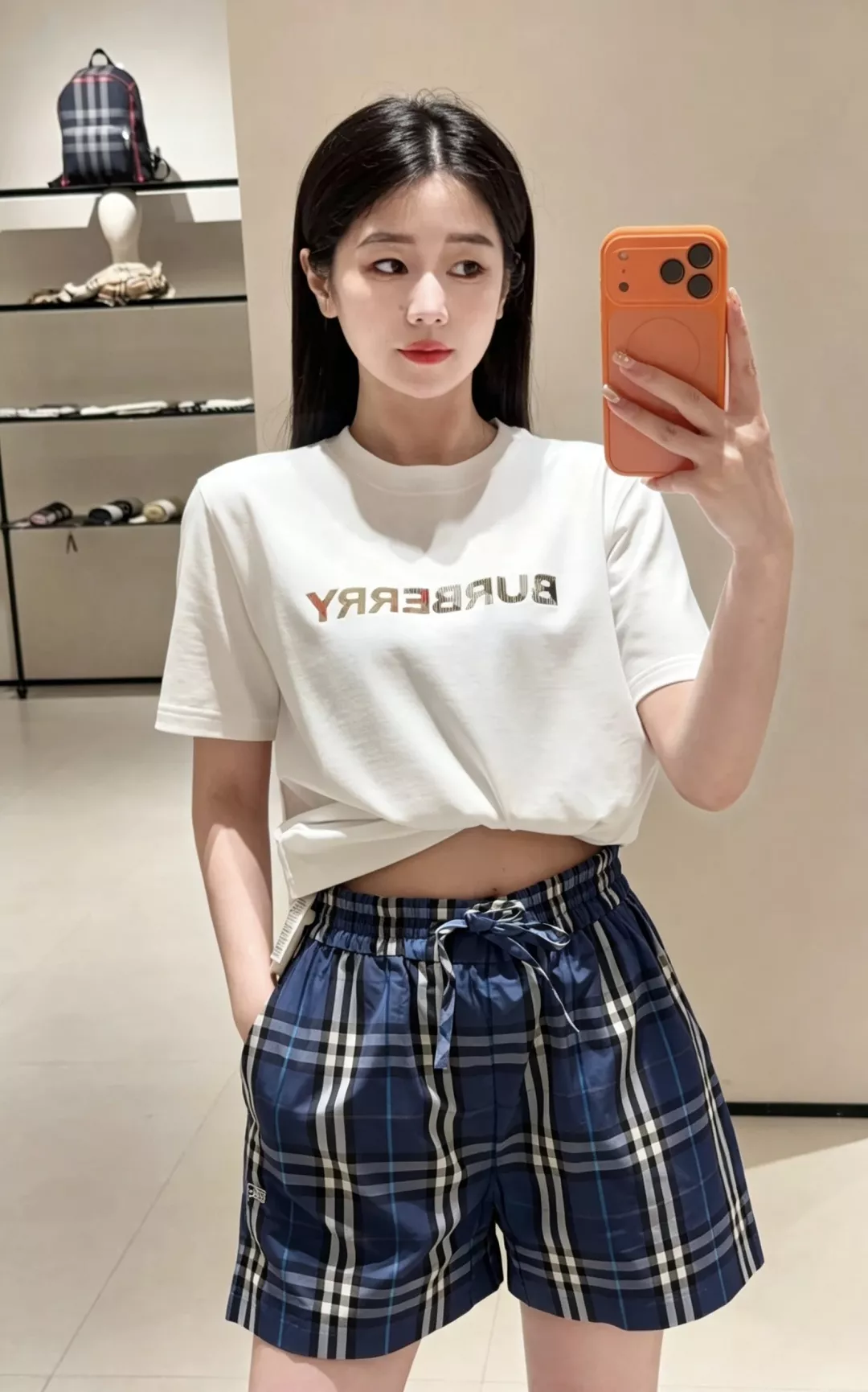 버버리 빈티지 체크 밴딩 하프 팬츠 상세 이미지 10