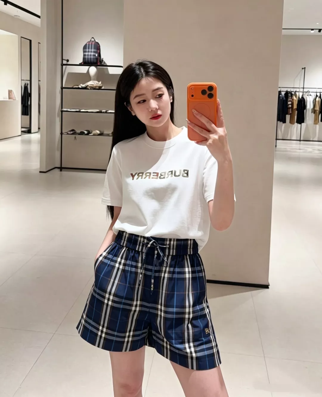 버버리 빈티지 체크 밴딩 하프 팬츠 상세 이미지 11