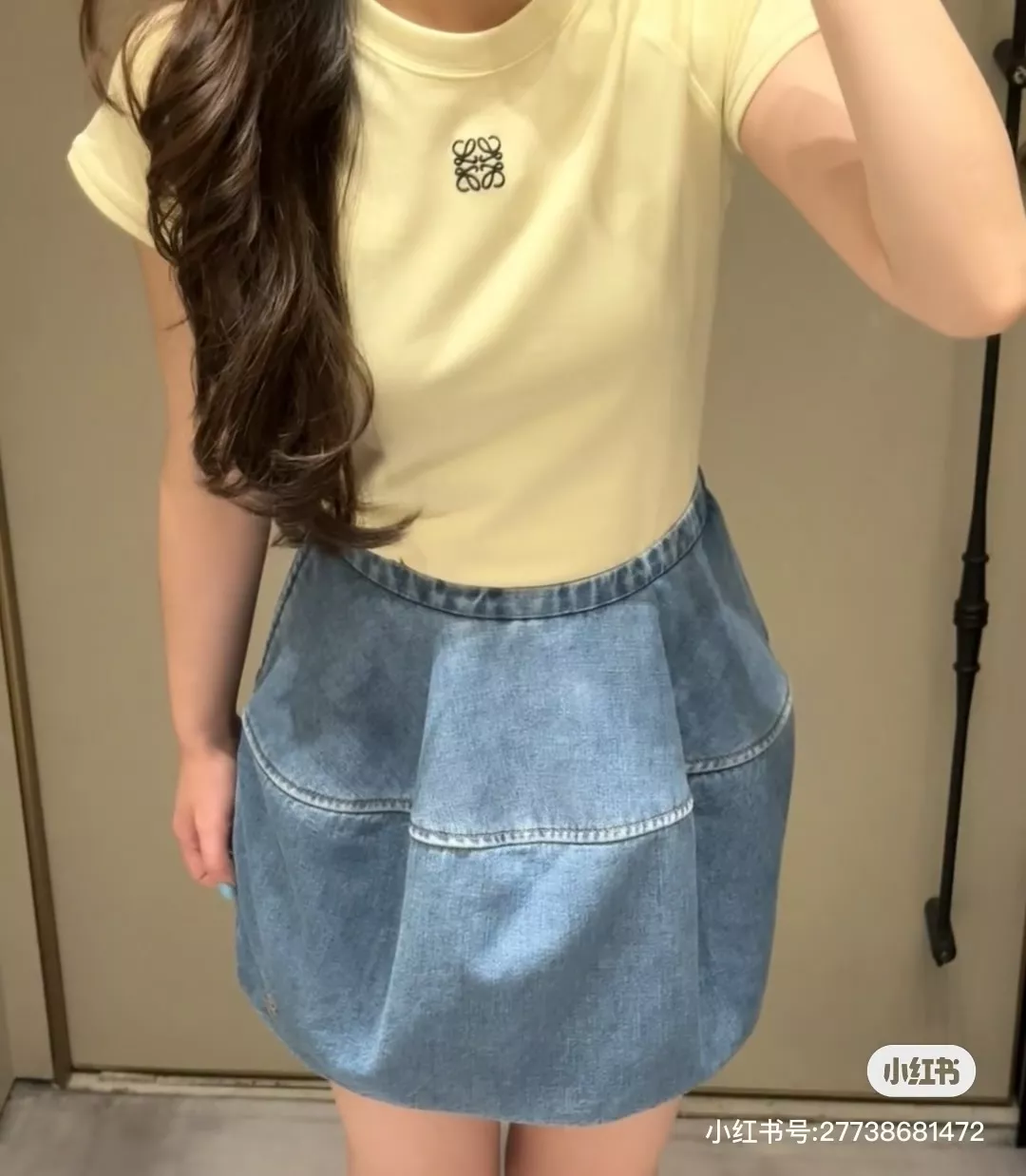 로에베 벌룬 실루엣 워싱 데님 미니 스커트 상세 이미지 11