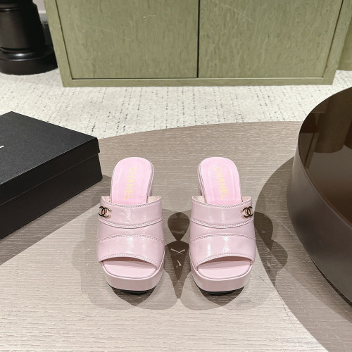 샤넬 더블 C 플랫폼 오픈토 힐 샌들