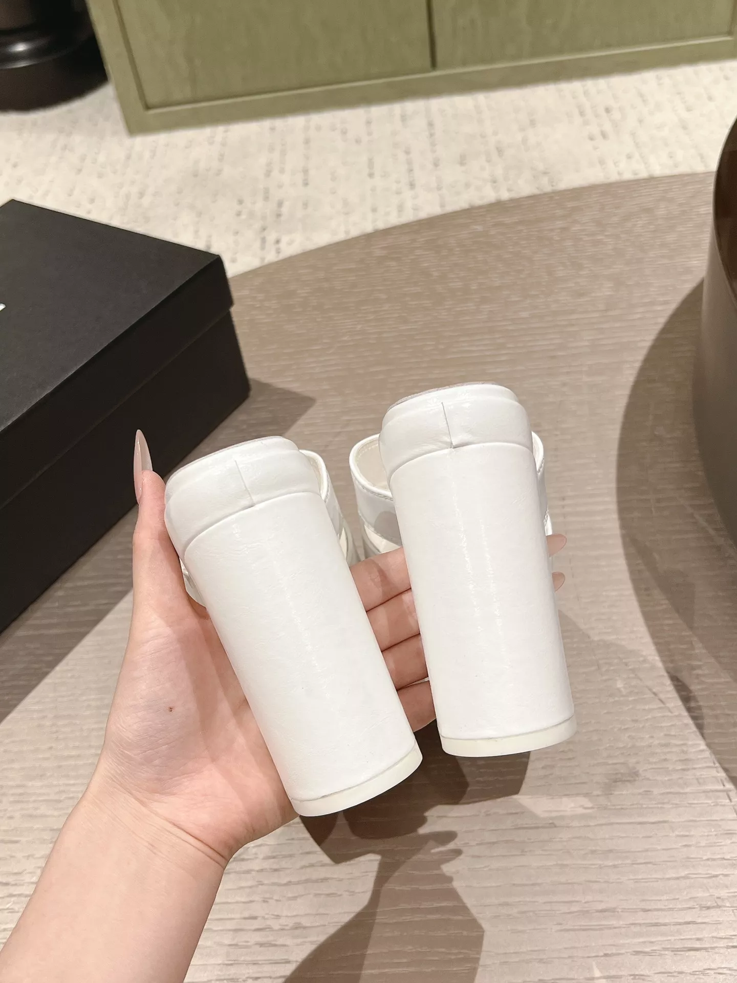 샤넬 더블C 플랫폼 오픈토 힐 샌들 상세 이미지 9