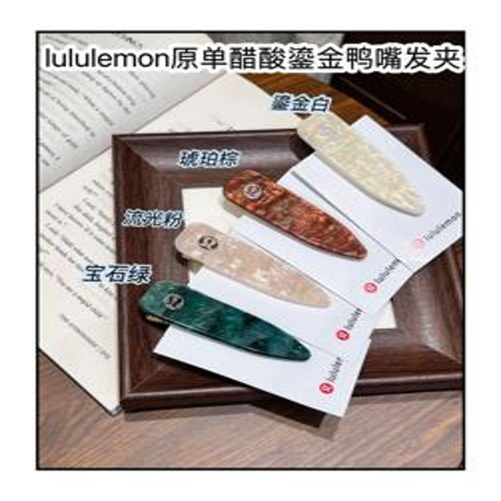 룰루레몬 원단 혼합 아세테이트 글리터 덕빌 헤어핀