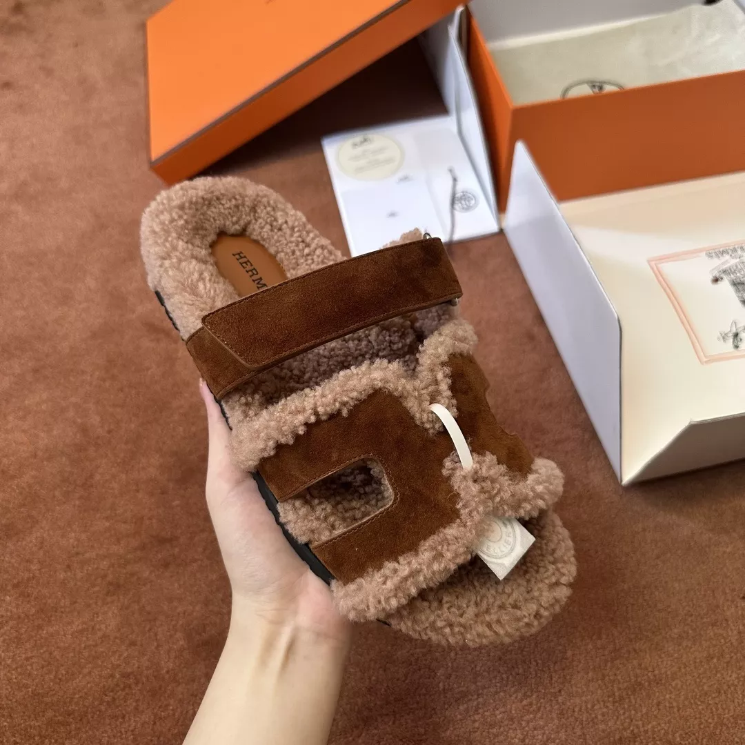 에르메스 시프르 시어링 스트랩 슬리퍼 상세 이미지 3