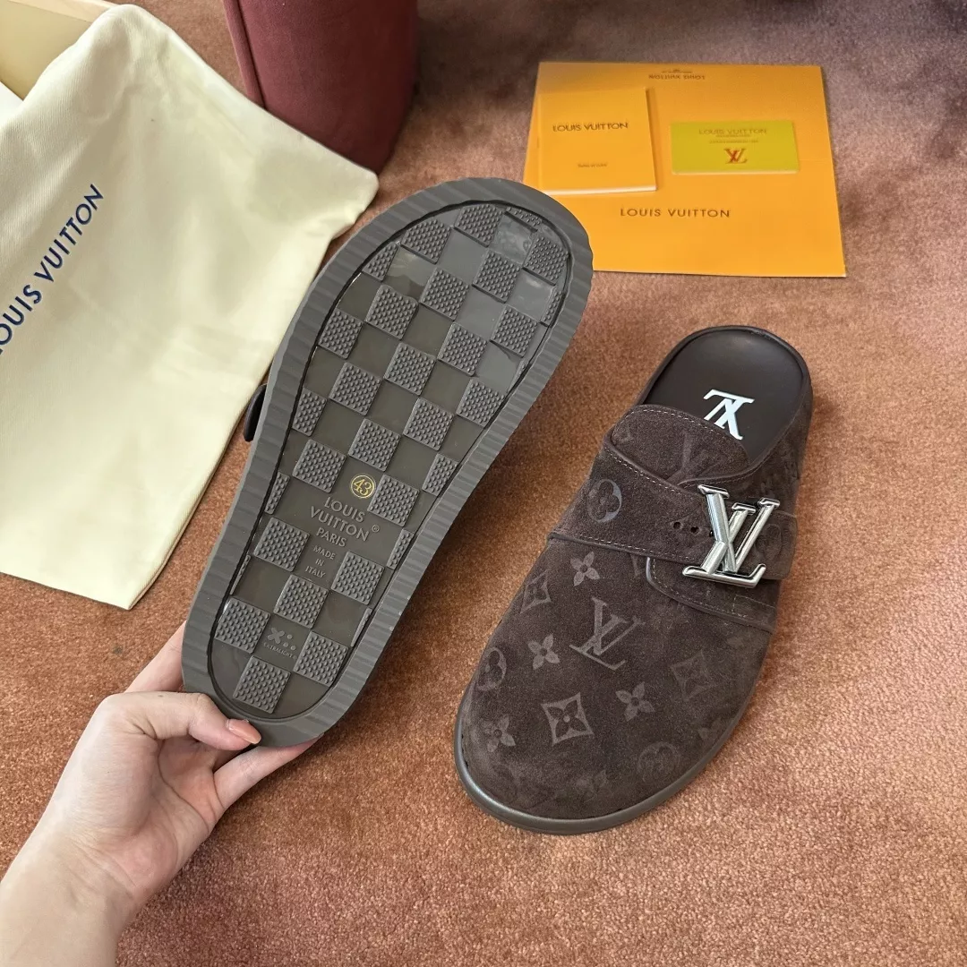 루이비통 모노그램 T스트랩 퍼안감 반슬리퍼 샌들 상세 이미지 8