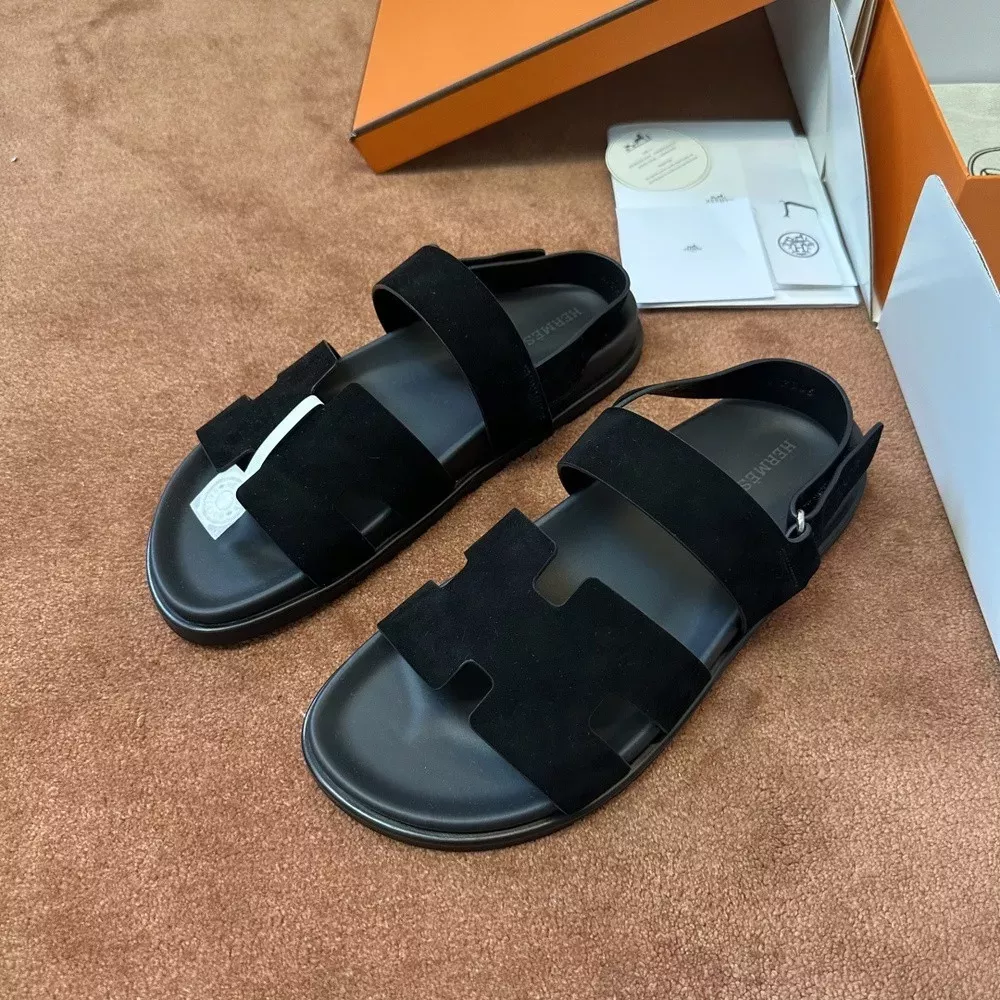 에르메스 클래식 카프스킨 커플 슬리퍼