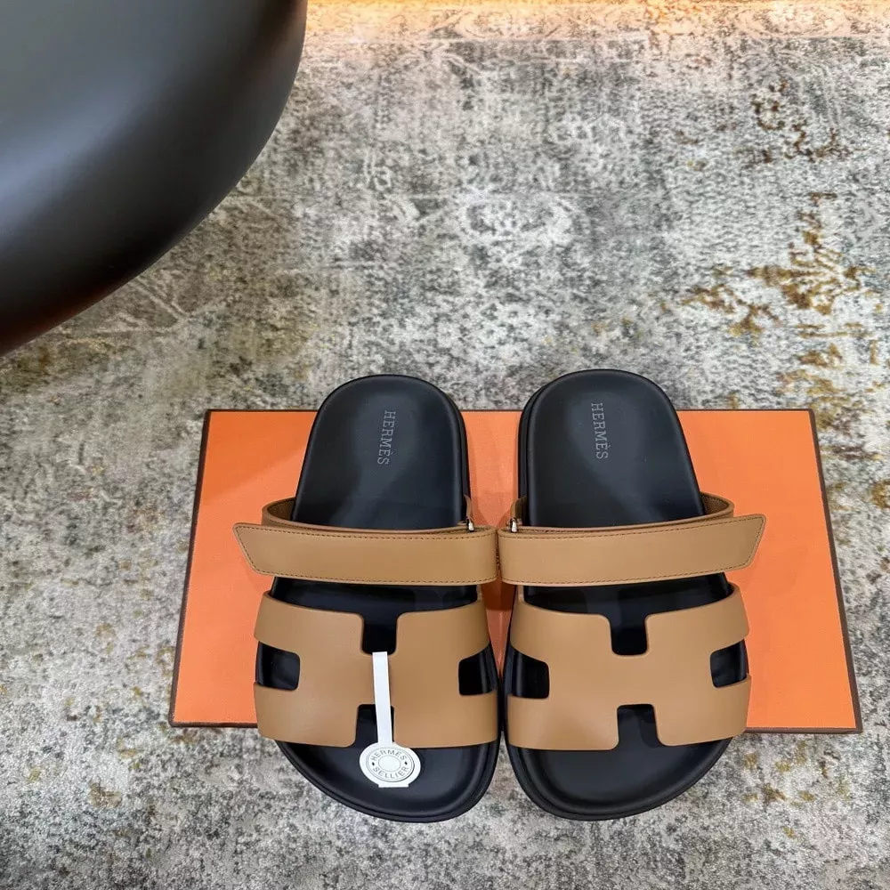 에르메스 카프스킨 H컷아웃 커플 슬리퍼