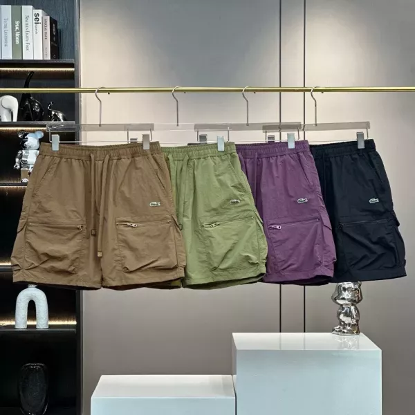 라코스테 워싱 코튼 멀티포켓 아웃도어 하프 팬츠