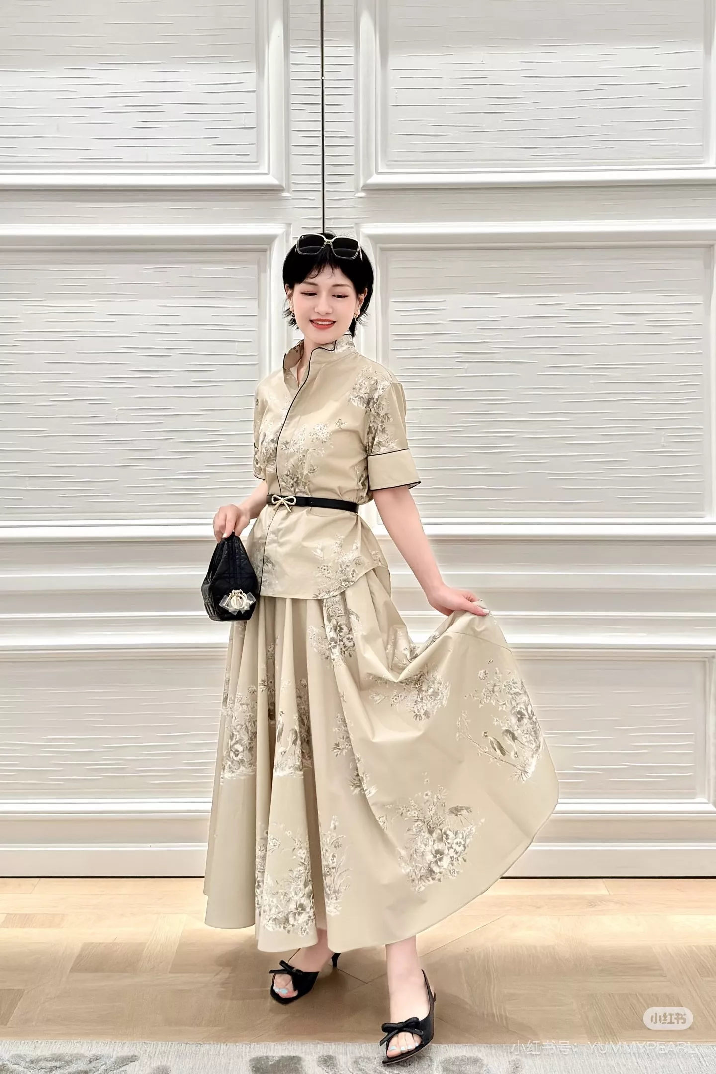 디올 이비자 루이 프린트 코튼 롱 스커트 상세 이미지 21