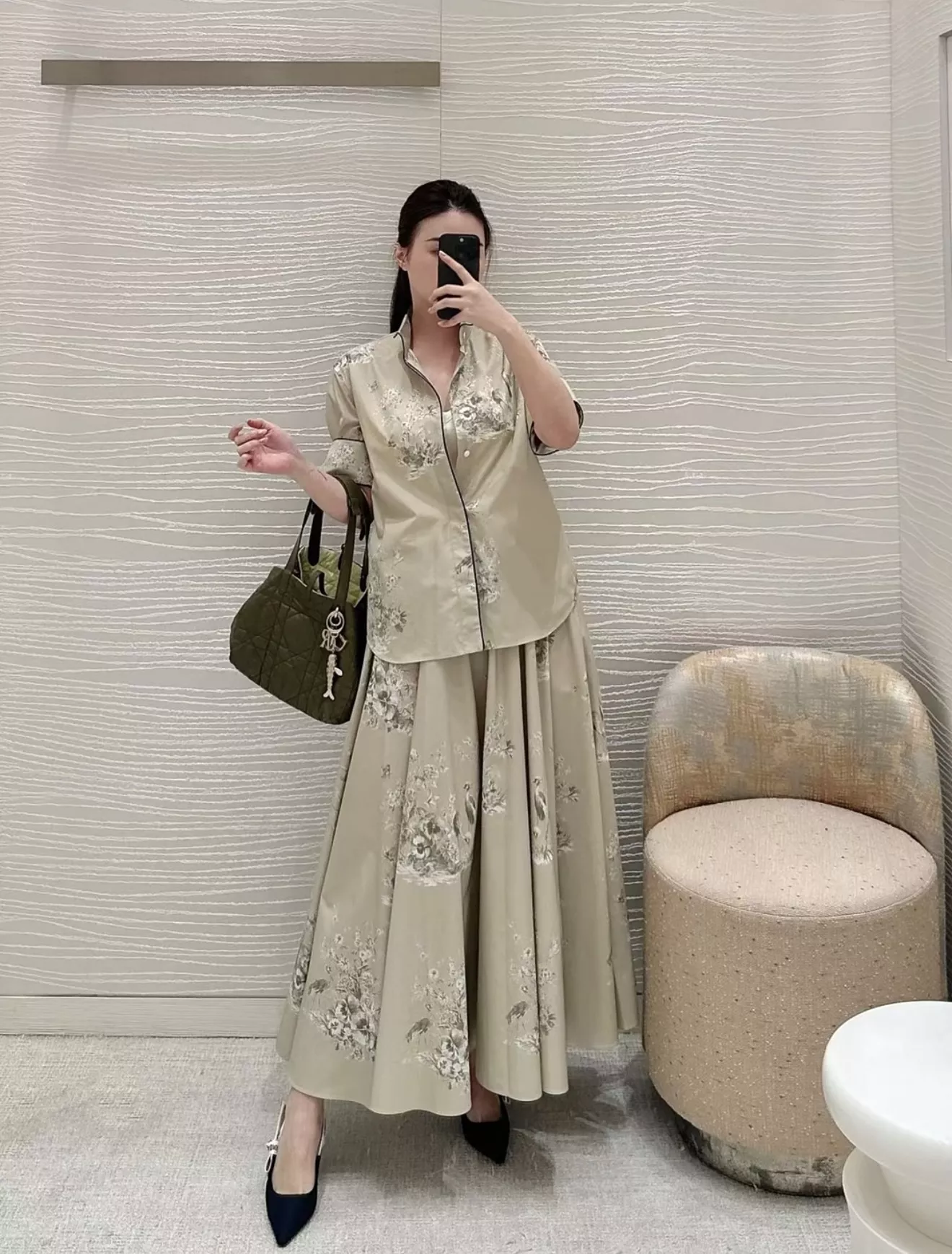 디올 이비자 루이 프린트 코튼 롱 스커트 상세 이미지 23
