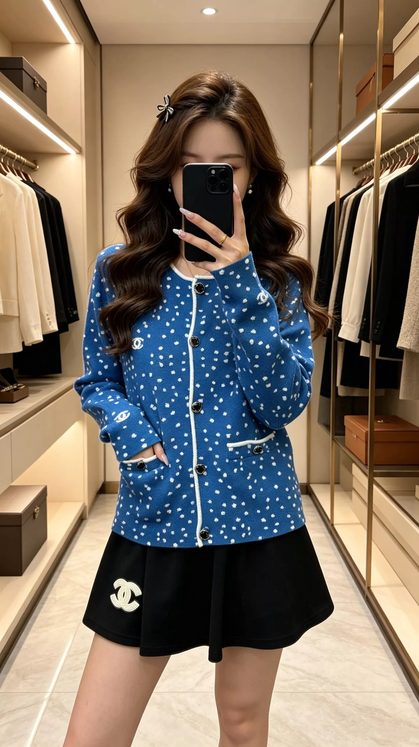 샤넬 스타라이트 더블C 로고 자카드 트위드 재킷 상세 이미지 22