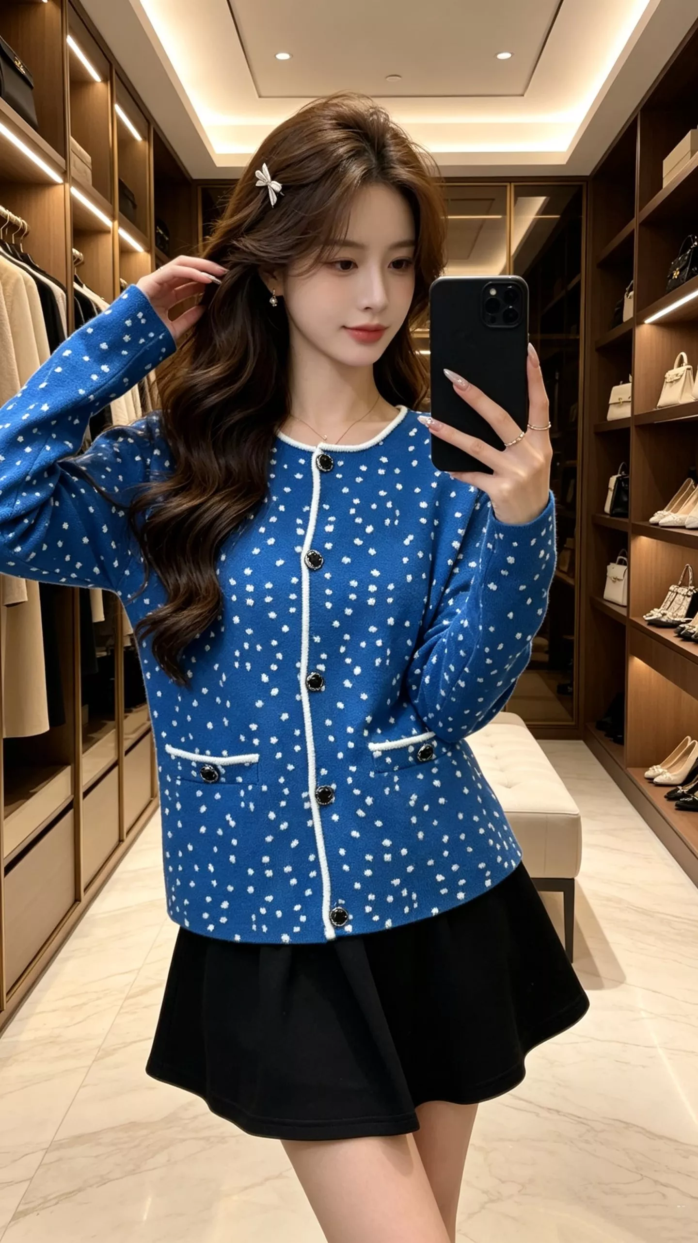 샤넬 스타라이트 더블C 로고 자카드 트위드 재킷 상세 이미지 25