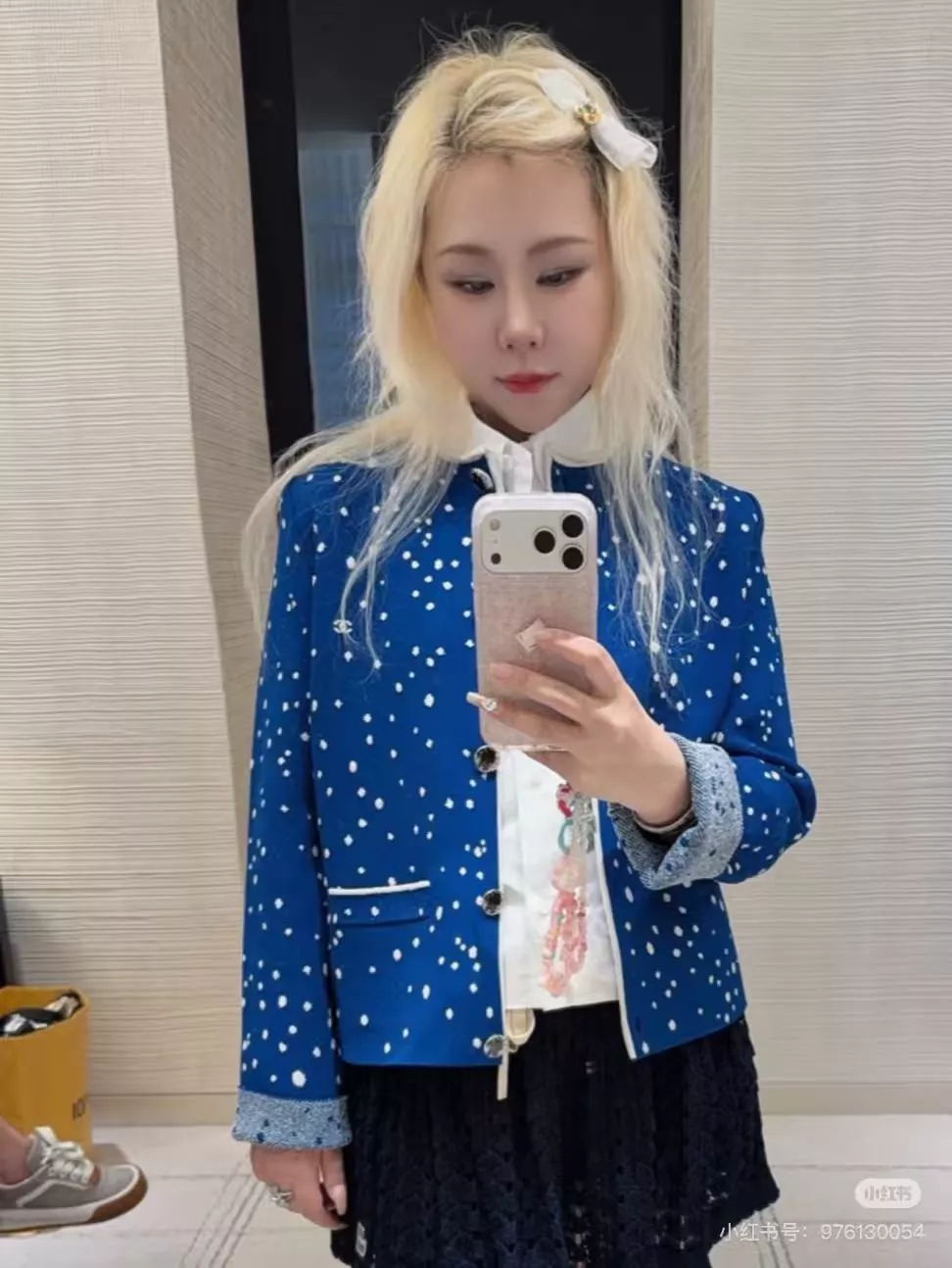 샤넬 스타라이트 더블C 로고 자카드 트위드 재킷 상세 이미지 31