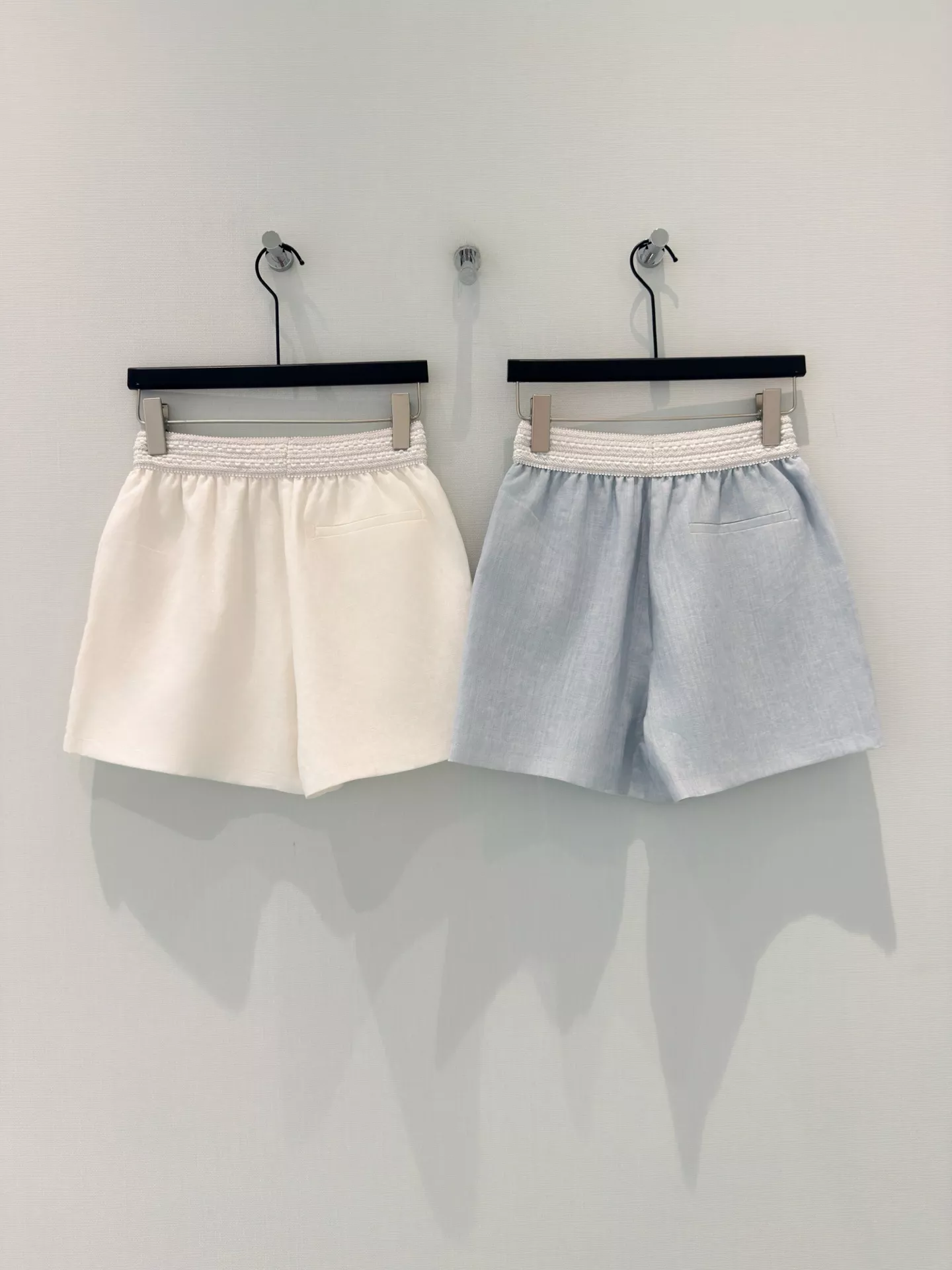 샤넬 자수 포인트 린넨 라이오셀 A라인 하프 팬츠 상세 이미지 2