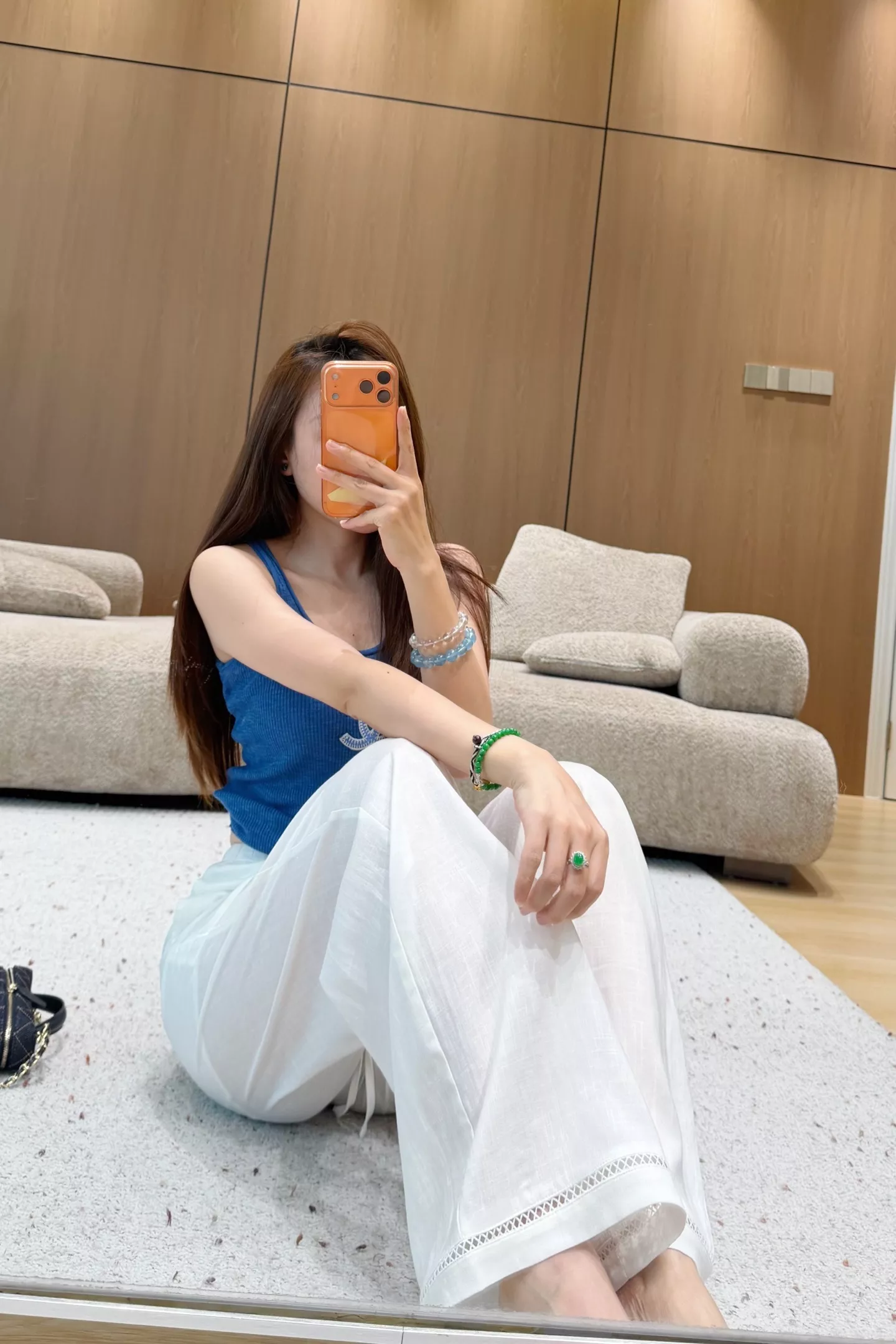 샤넬 버튼 자수 텐셀 린넨 와이드 팬츠 상세 이미지 26