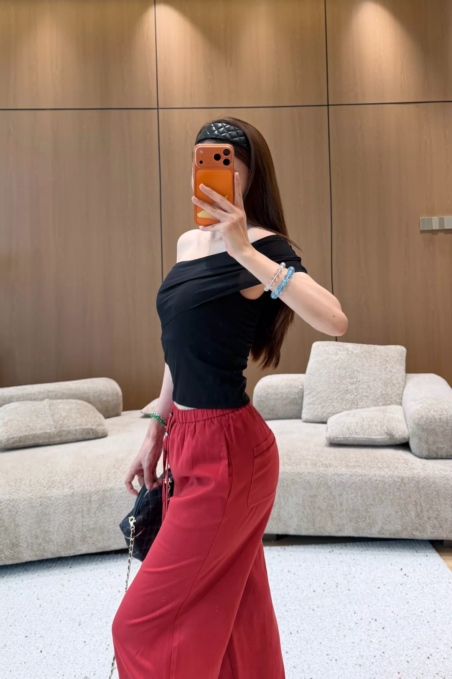샤넬 버튼 자수 텐셀 린넨 와이드 팬츠 상세 이미지 18