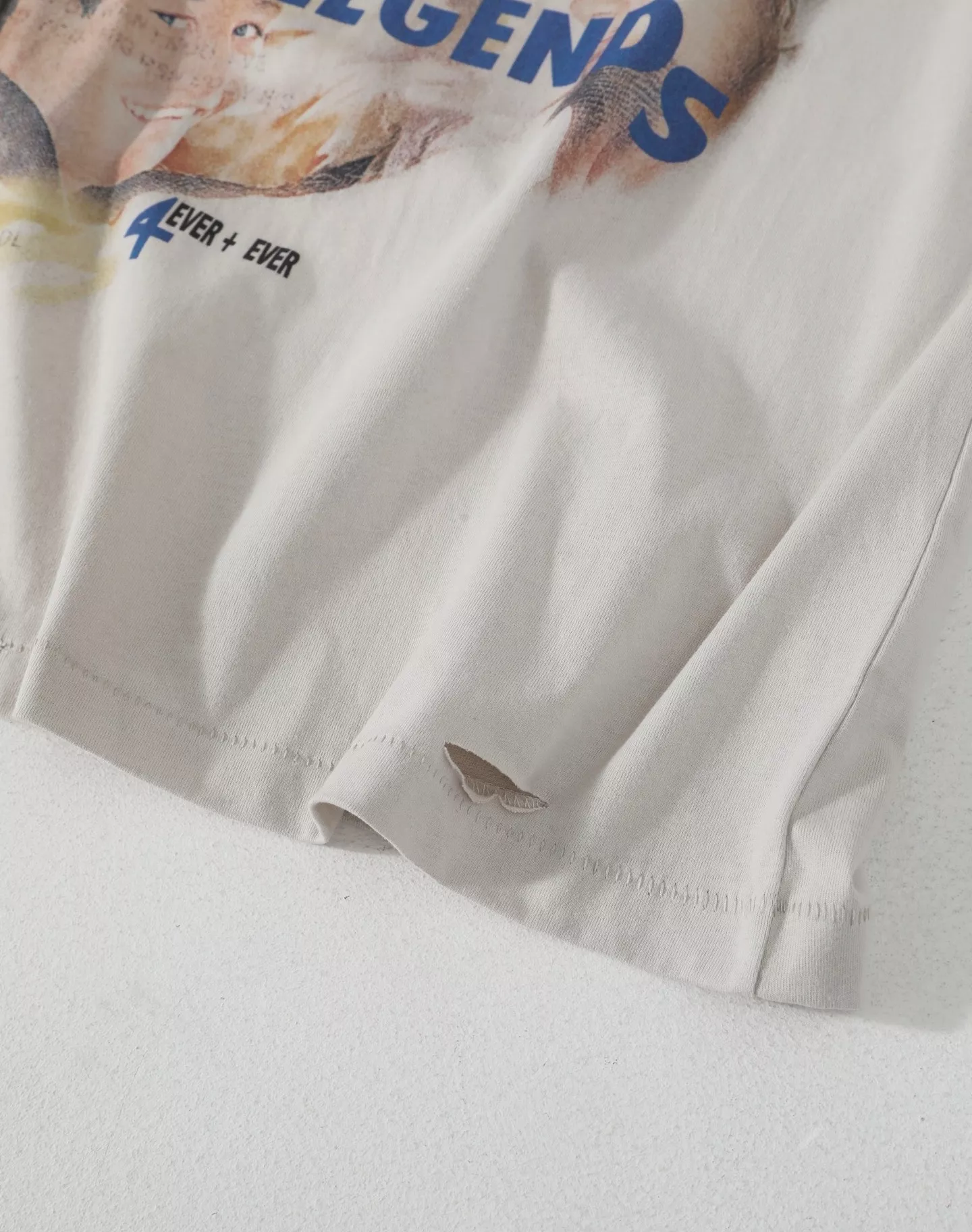 팔리할리우드 빈티지 워싱 레전드 자수 박시 반소매 티셔츠 상세 이미지 12